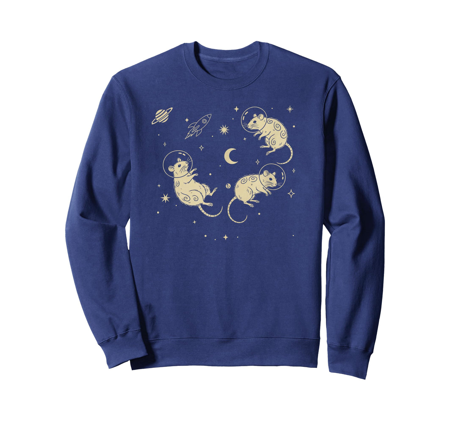 Rats in Space Funny Retro Vintage Good Mouse Luck T-Shirt
