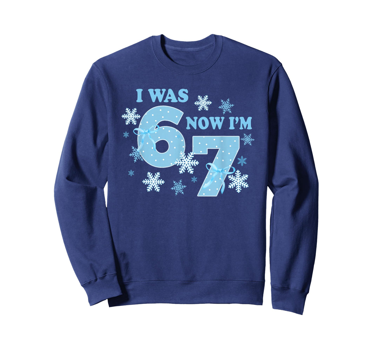 7 Year Old Birthday Shirt was 6 Now I'm 7 67 Funny Winter T-Shirt