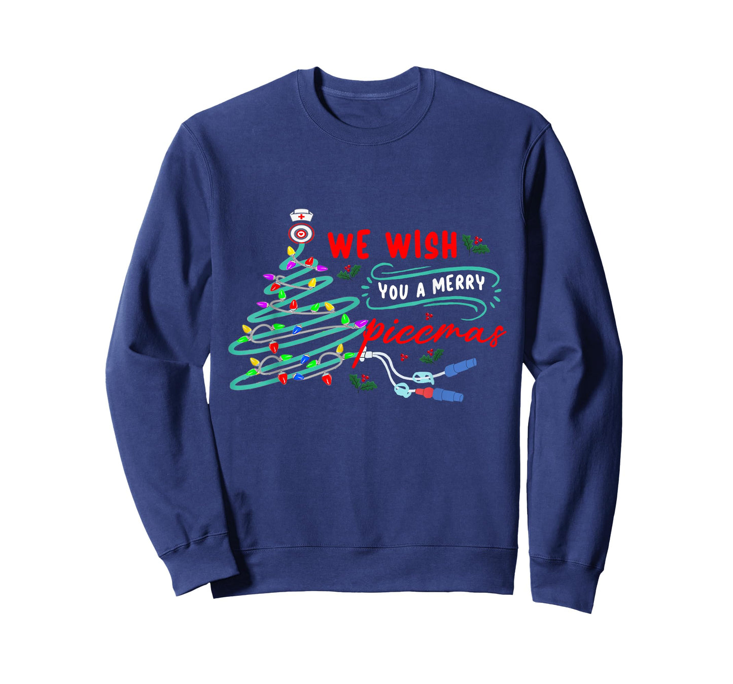 PICC Nurse Christmas ICU RN ER Nursing Xmas Pediatric T-Shirt