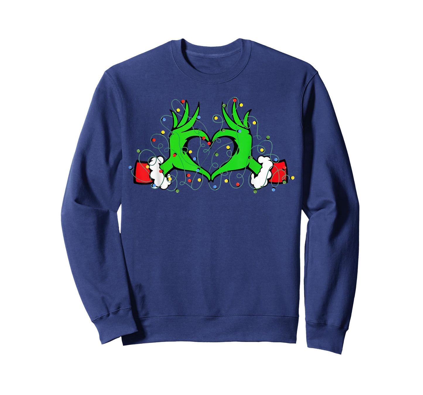 Funny Christmas Heart Hand Matching Family Costume T-Shirt