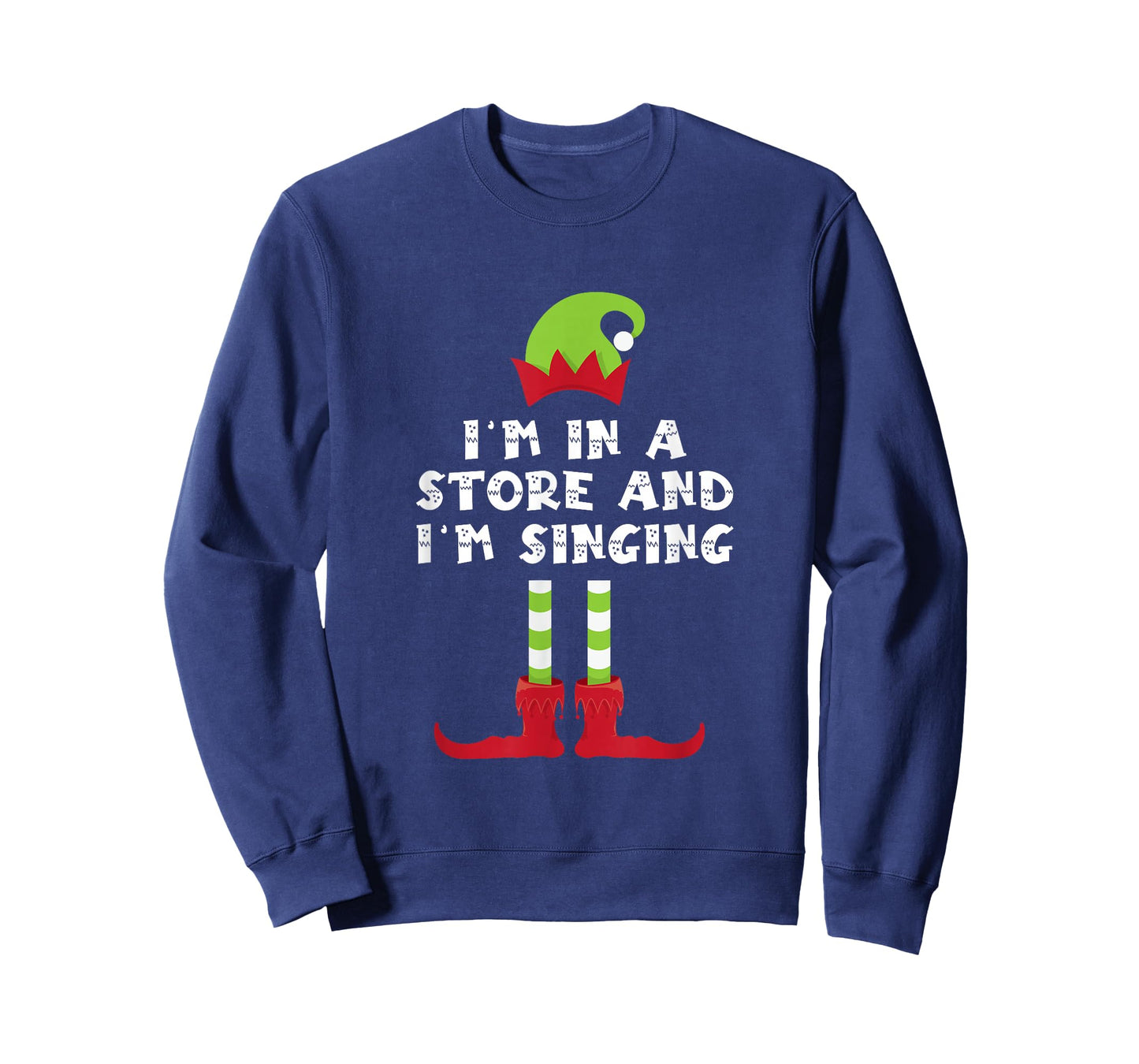 Adorable I'm in A Store and Singing Elf Matching Christmas T-Shirt
