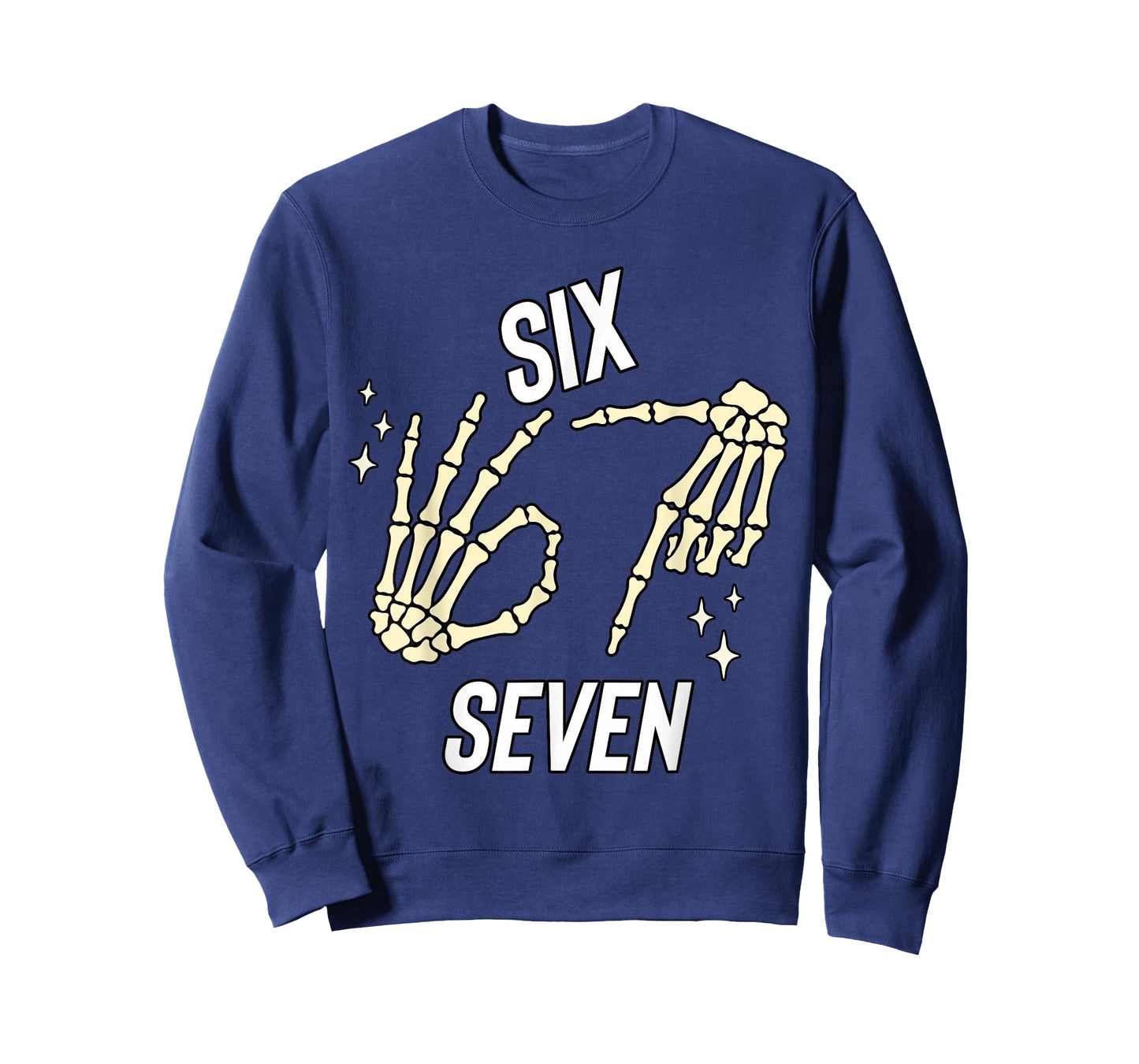 Funny Six Seven gen Alpha Slang Meme 6 7 Skeleton Costume T-Shirt