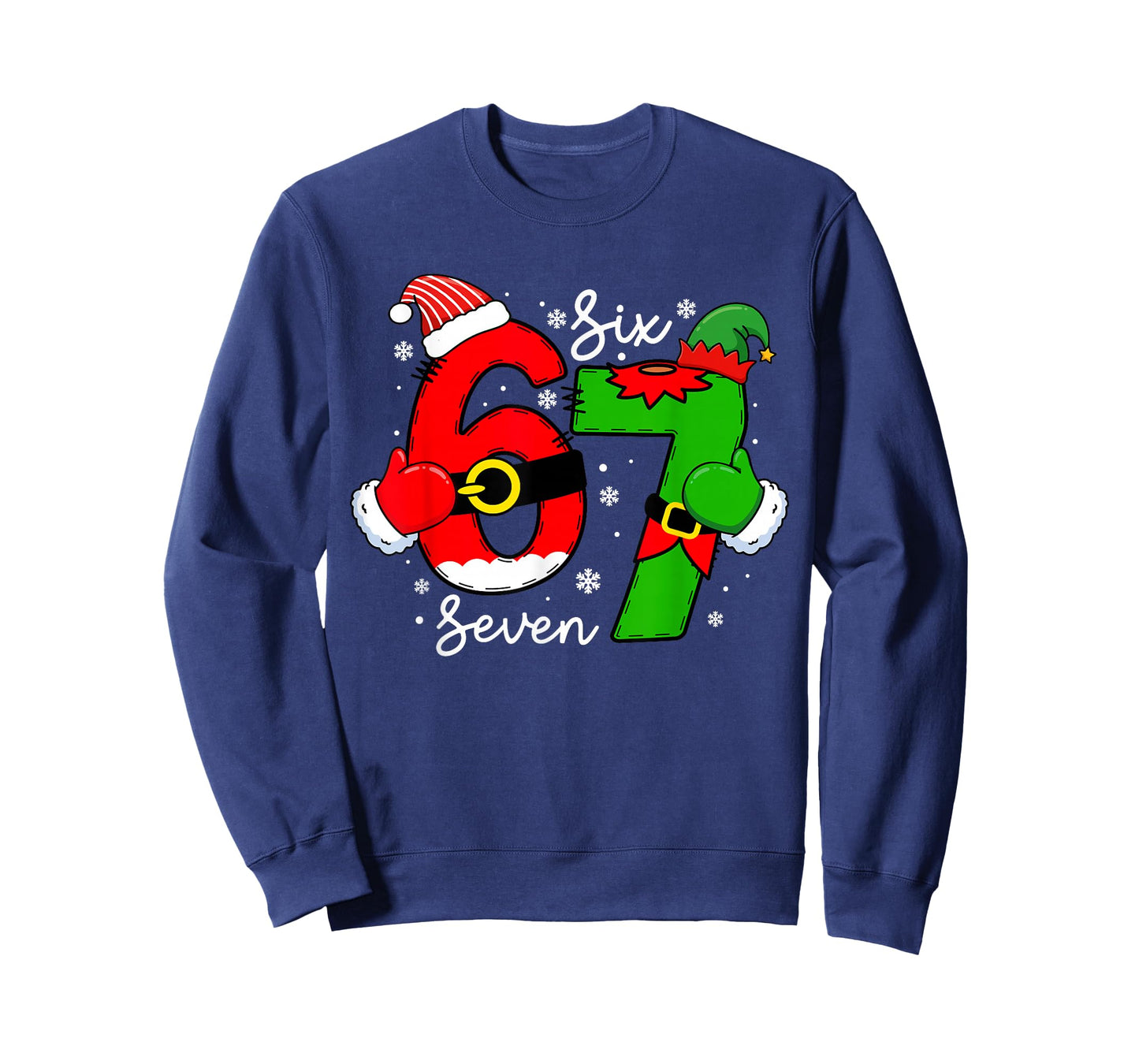 Trending Six Seven Meme Christmas 67 Xmas Men Women Kids T-Shirt