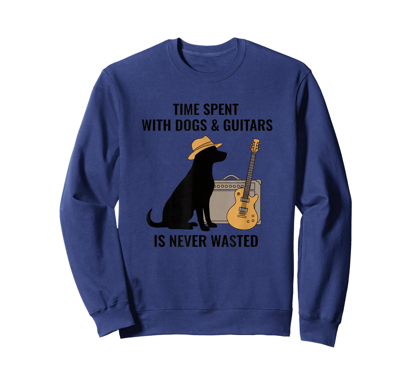 Dog Lover Time Spent with Dogs & Guitars Design T-Shirt