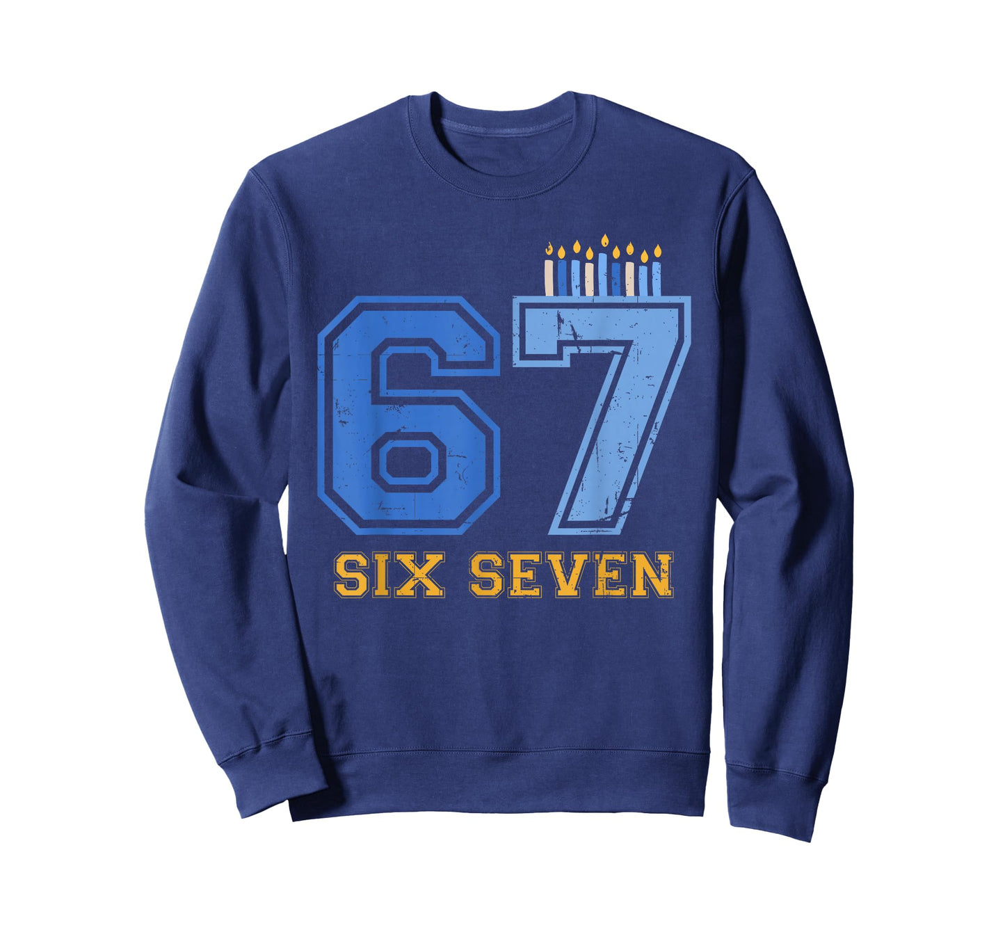 Hanukkah 67 Six Seven Boy Girl Kids 67 Meme Hanukkah 6-7 T-Shirt