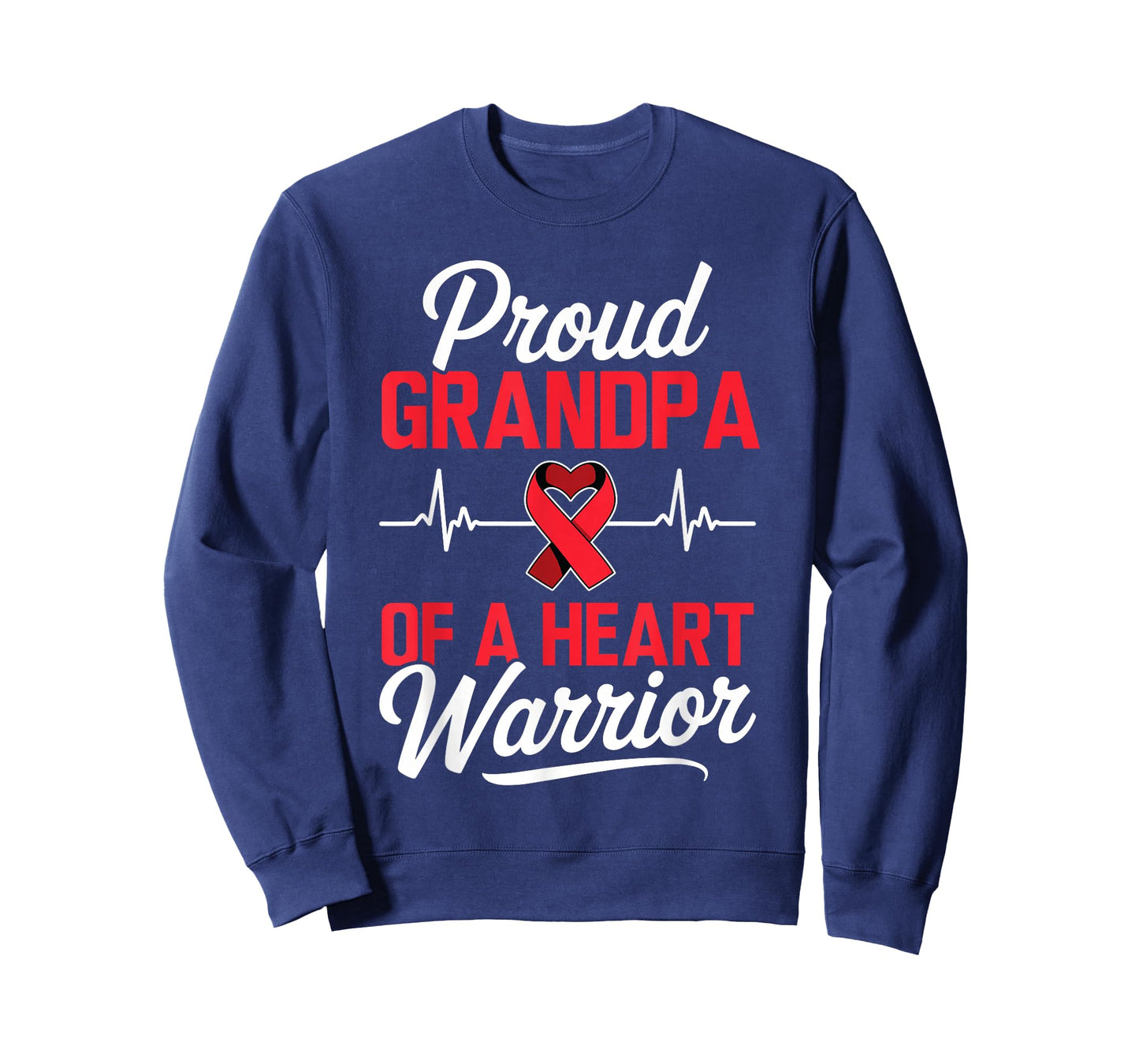 Proud Grandpa of a Heart Warrior Heart Disease Awareness T-Shirt