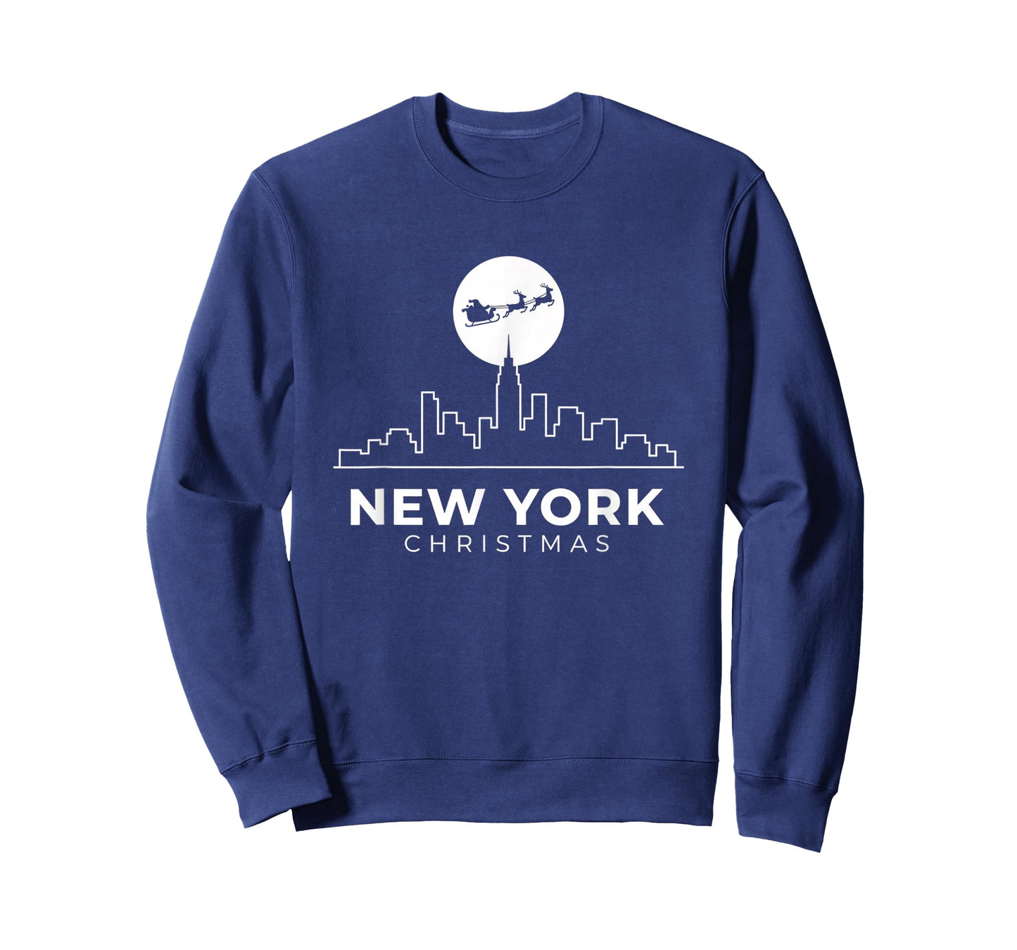 US Cities New York Christmas Skyline NYC Holiday Santa Sleek T-Shirt