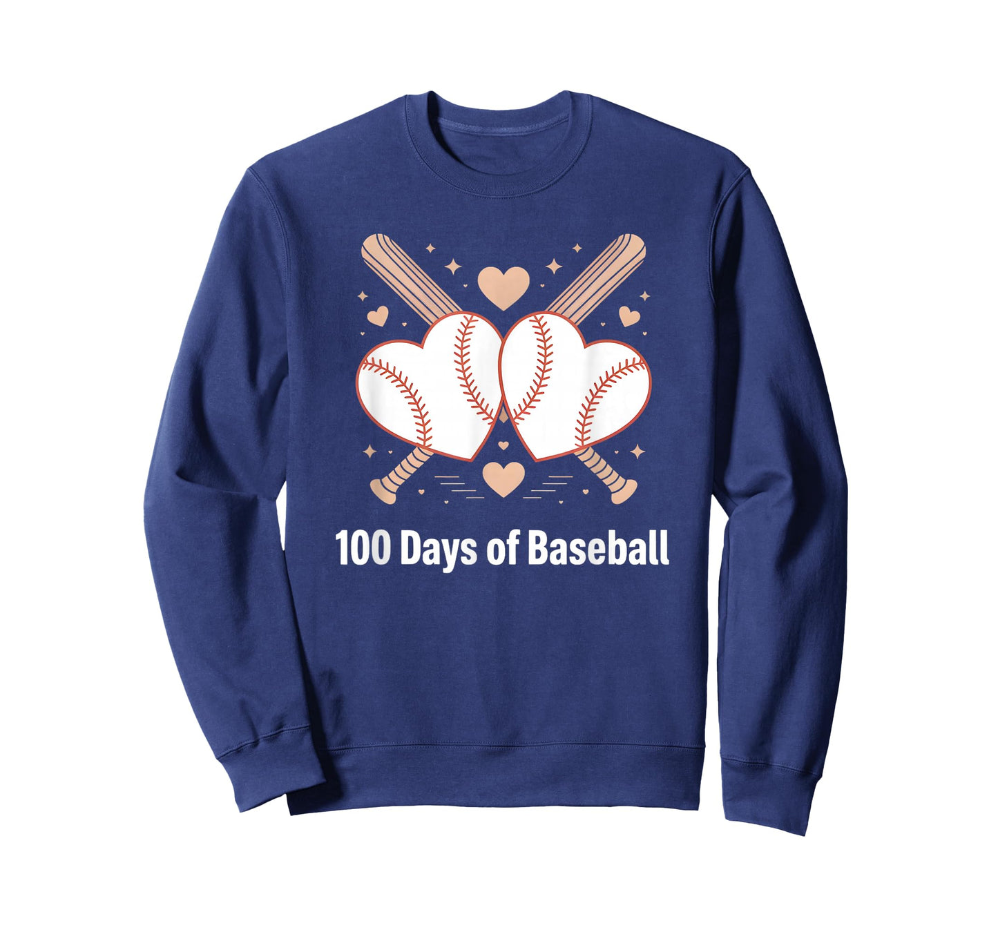 100 Days of School Baseball Love Valentine’s Day Men Women T-Shirt