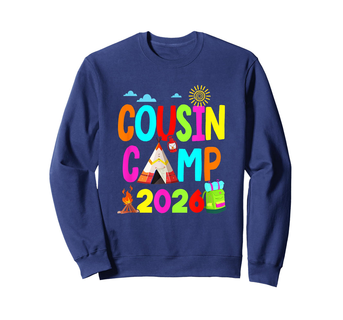 Cousin Camp 2026 Family Camping Summer Vacation Cousin Crew T-Shirt