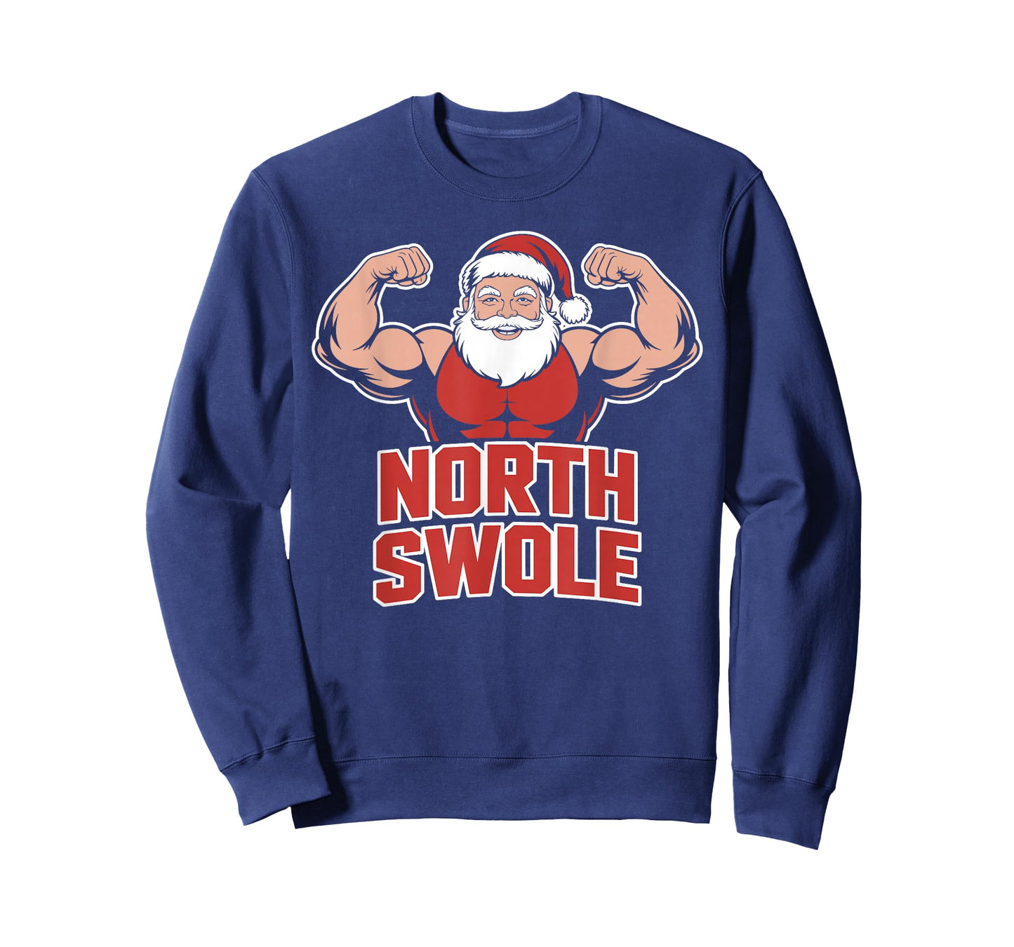 North Swole, Christmas Workout, Santa Lifting Weights fitnes T-Shirt
