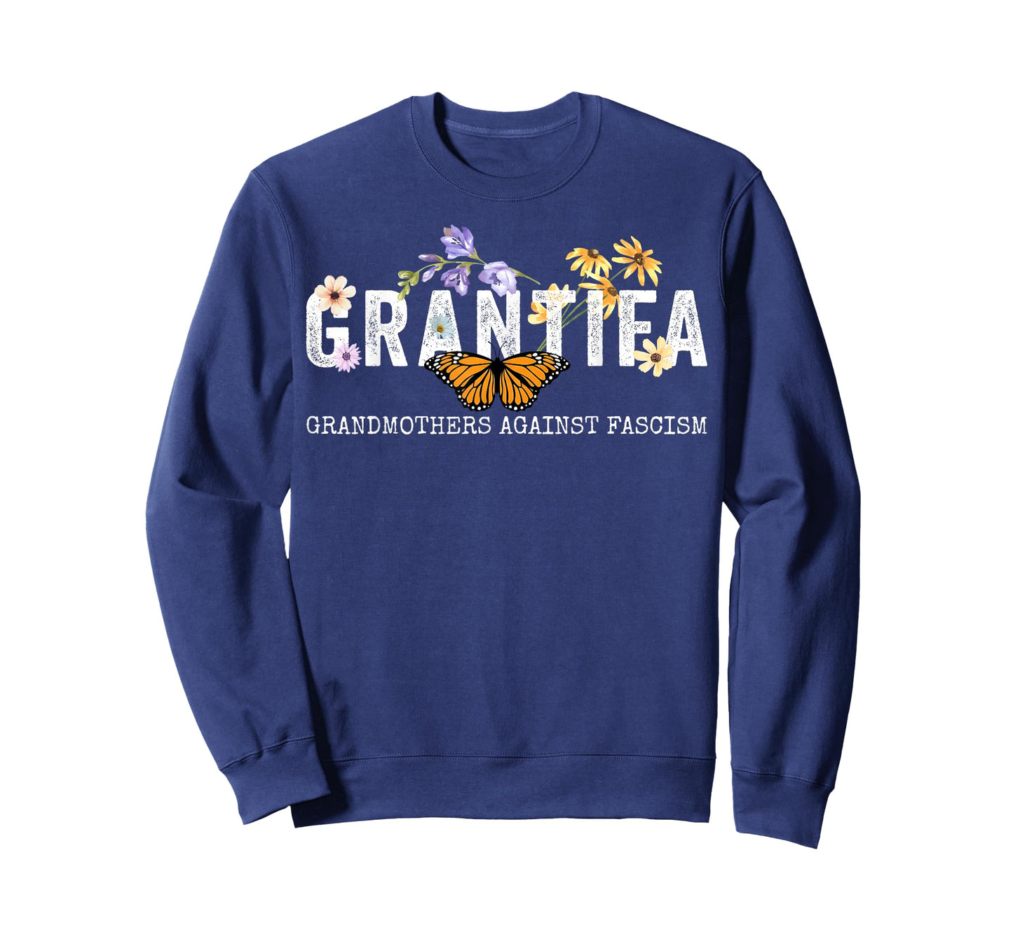 Grantifa Grandmothers Against Fascism Boho Floral T-Shirt