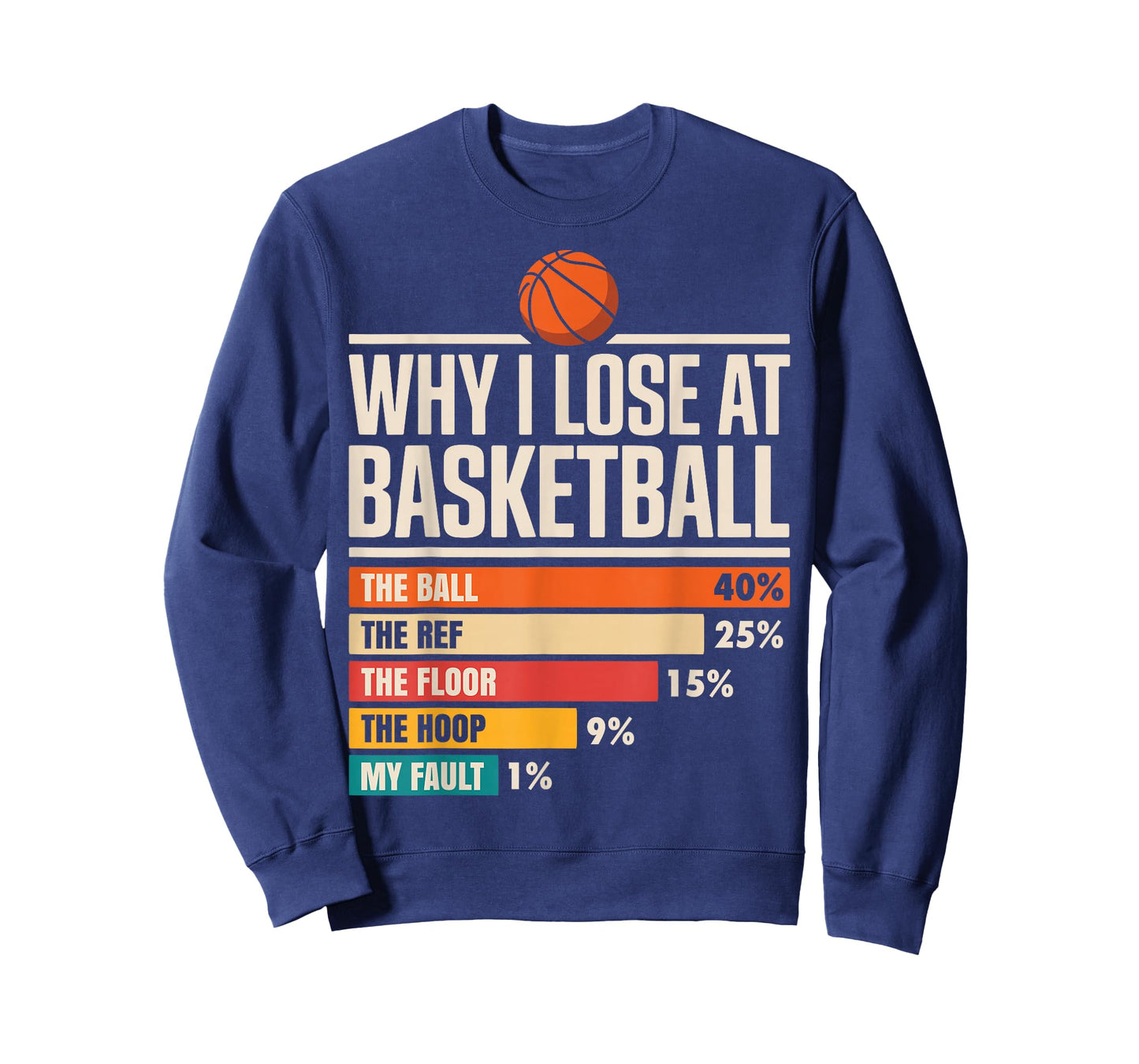 Why I Always Miss Funny Chart Basketball Hoop T-Shirt