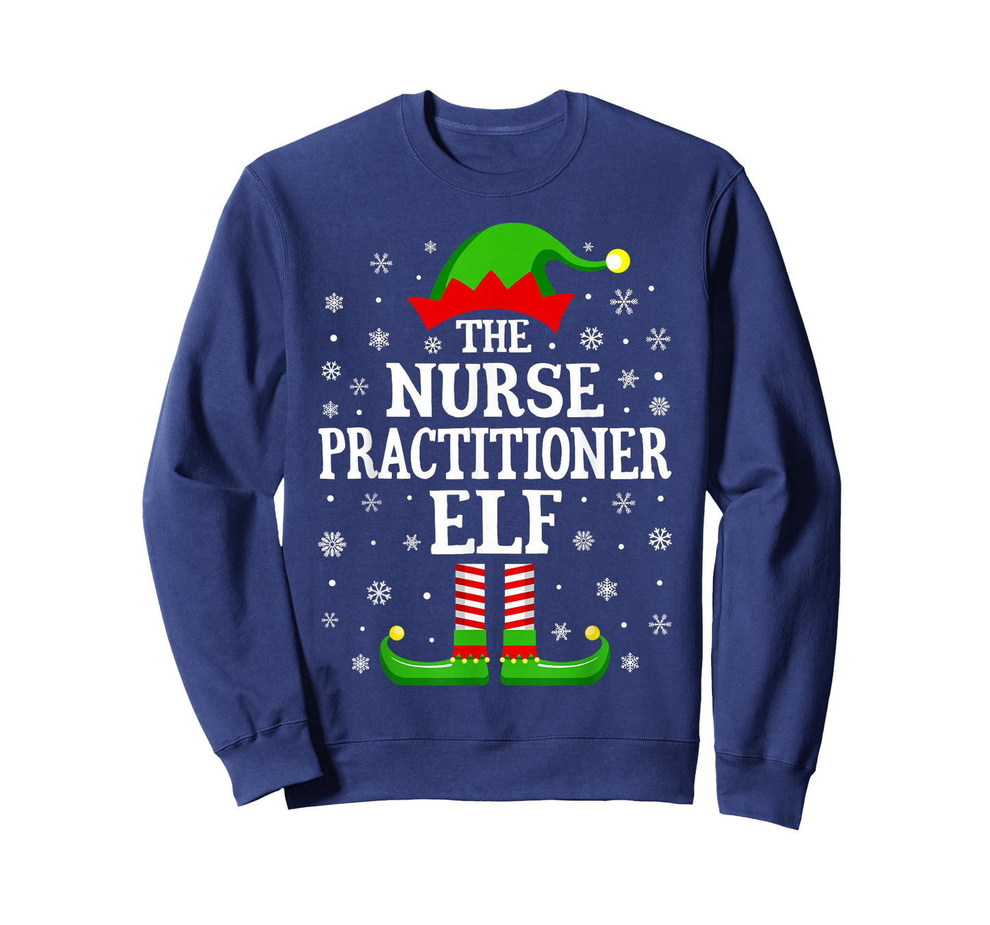 Nurse Practitioner Elf Funny Christmas Family Matching T-Shirt