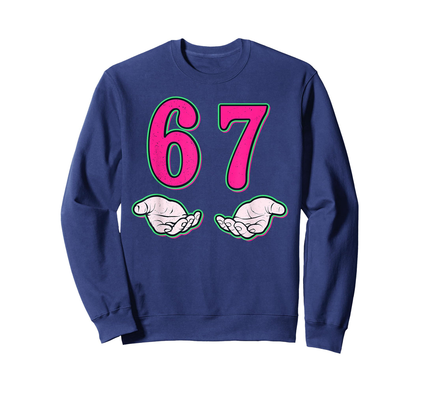 Funny Six Seven 6 7 Meme Gen Alpha Slang 6 7 Hands School T-Shirt