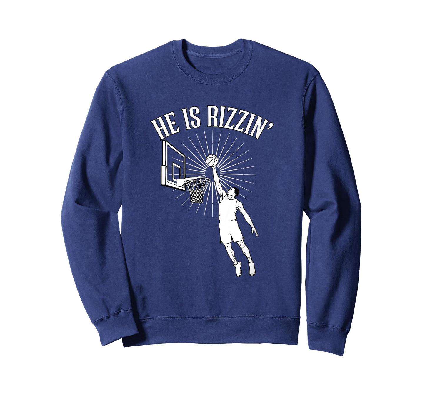 Basketball - HE is RIZZIN' Slam Dunk Hoop Design T-Shirt