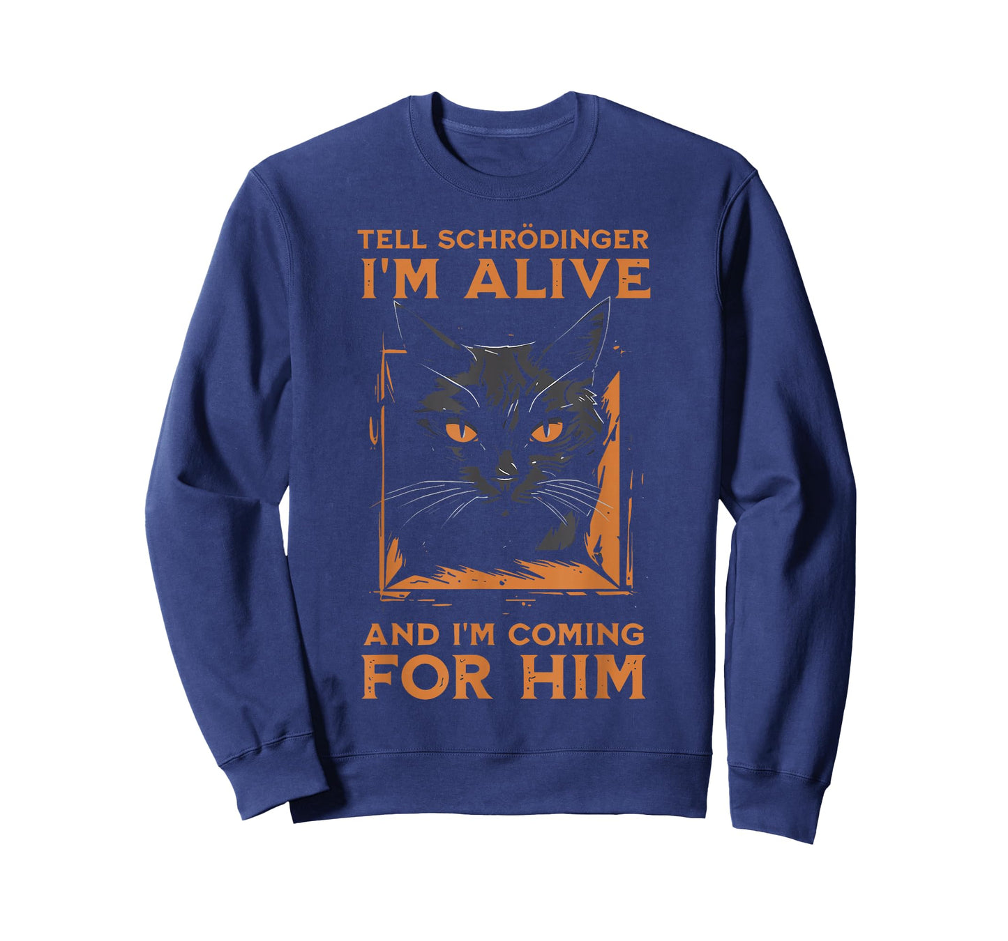Tell Schrodinger I'm Alive Science Humor Black Cat T-Shirt