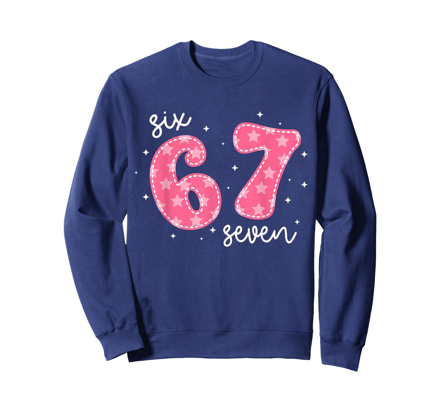 Funny Six Seven 6 7 Meme Gen Alpha Slang 6 7 Pink Cute Girls T-Shirt