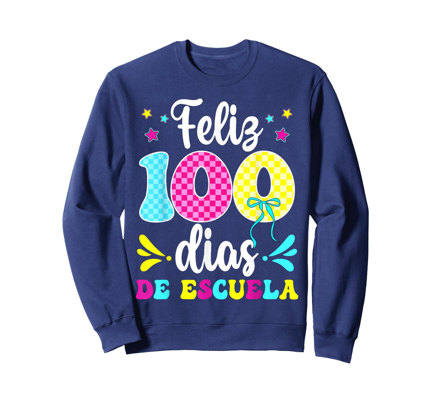 Feliz 100 dias de escuela Students Teachers 100th Days T-Shirt
