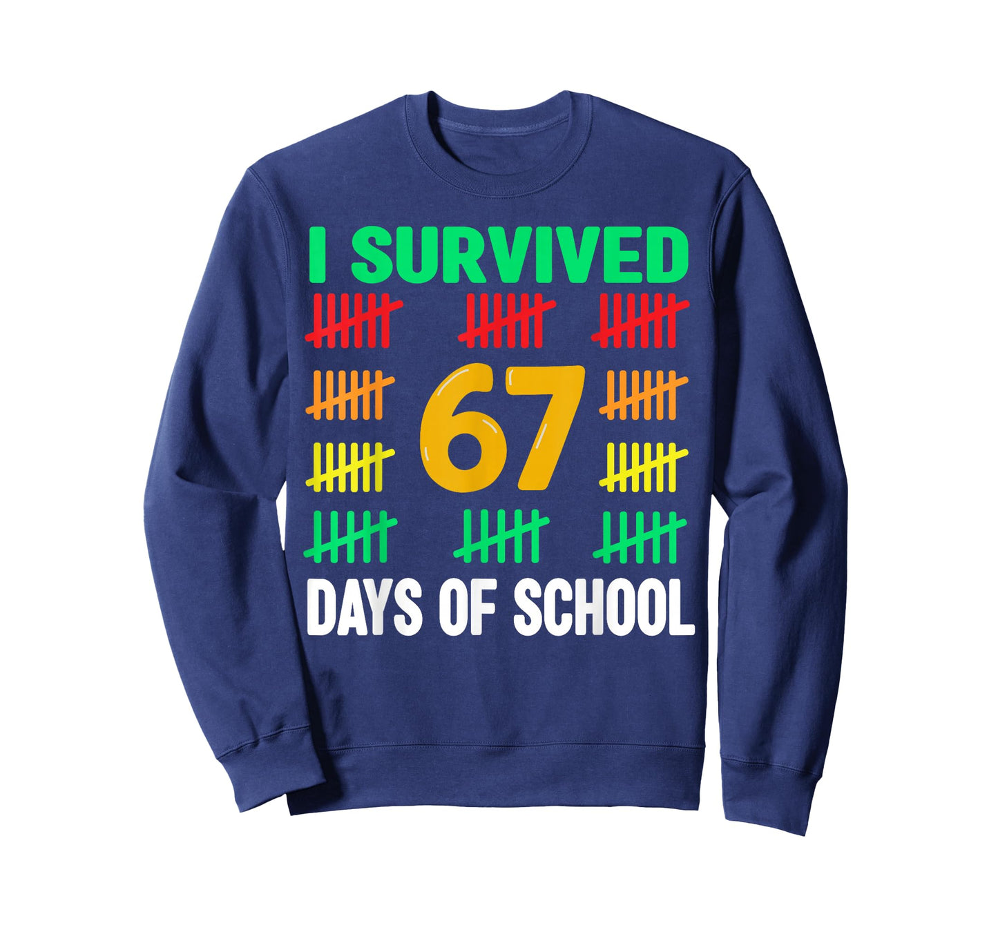 I Survived 67 Days of School 6 7 Shirt Kids 67 Boys 6-7 Meme T-Shirt