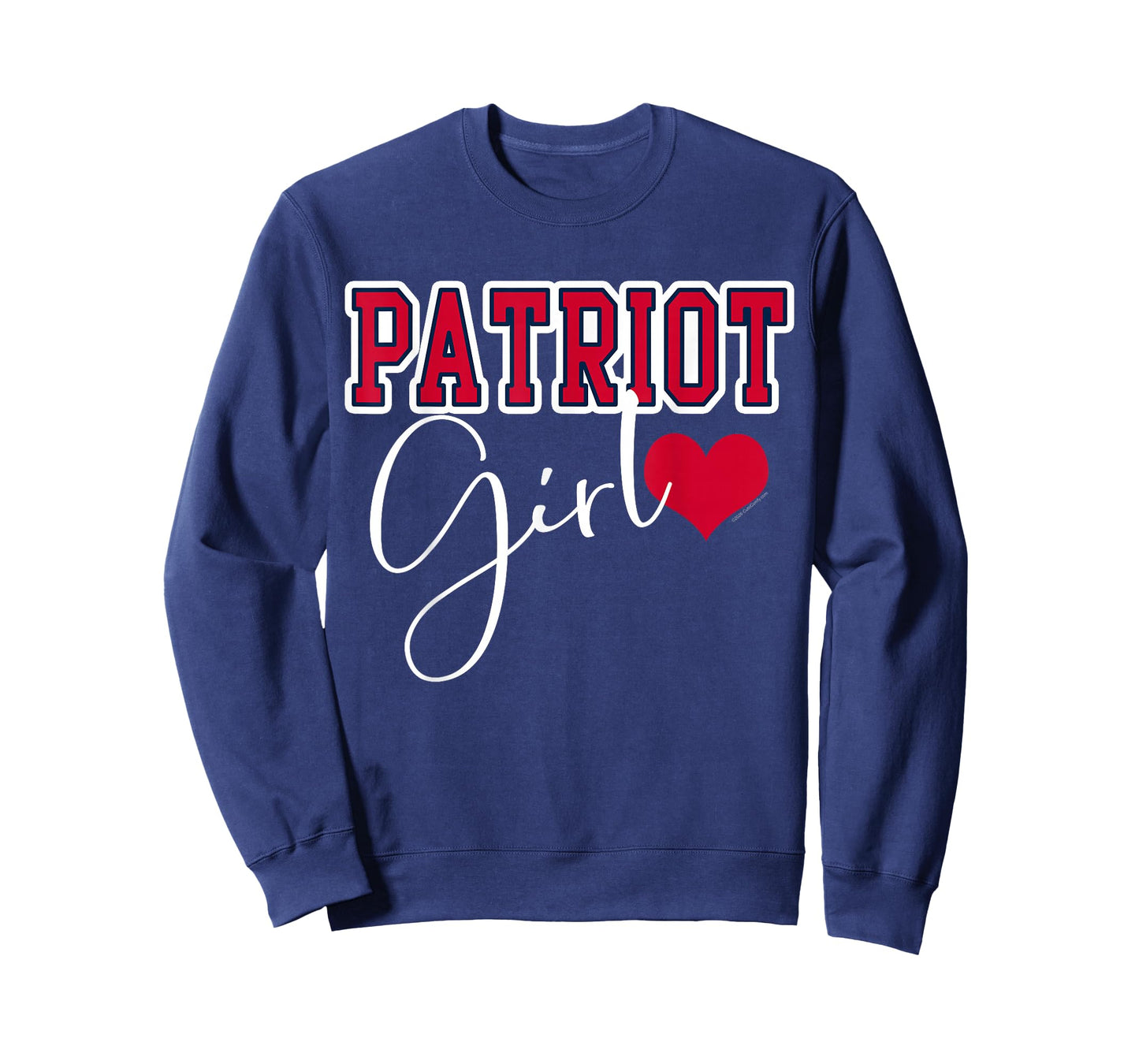 Patriot Girl Cute Heart Shape Womens T-Shirt