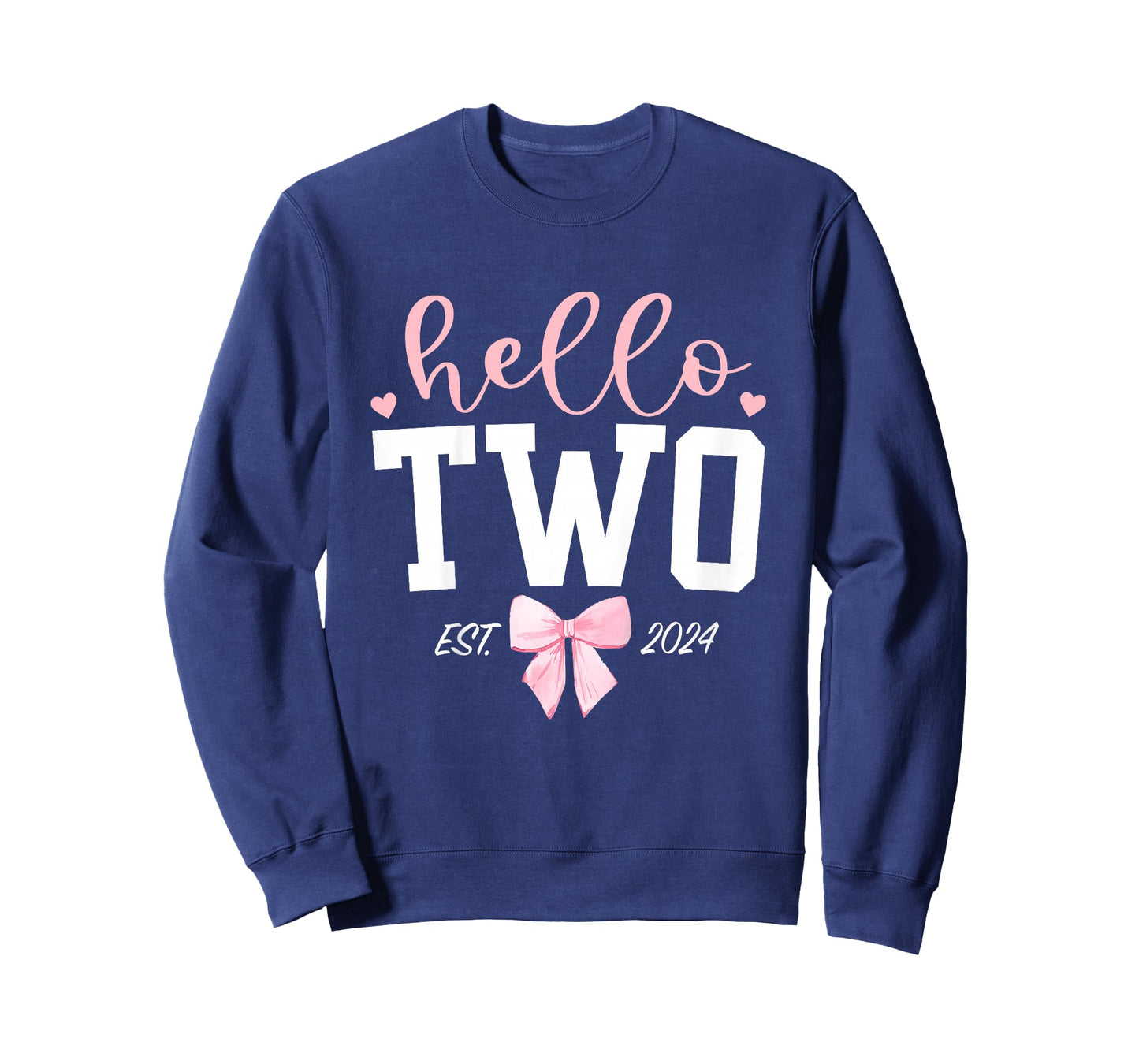 Hello Two Est 2024 2nd Birthday Girl Turning 2 T-Shirt