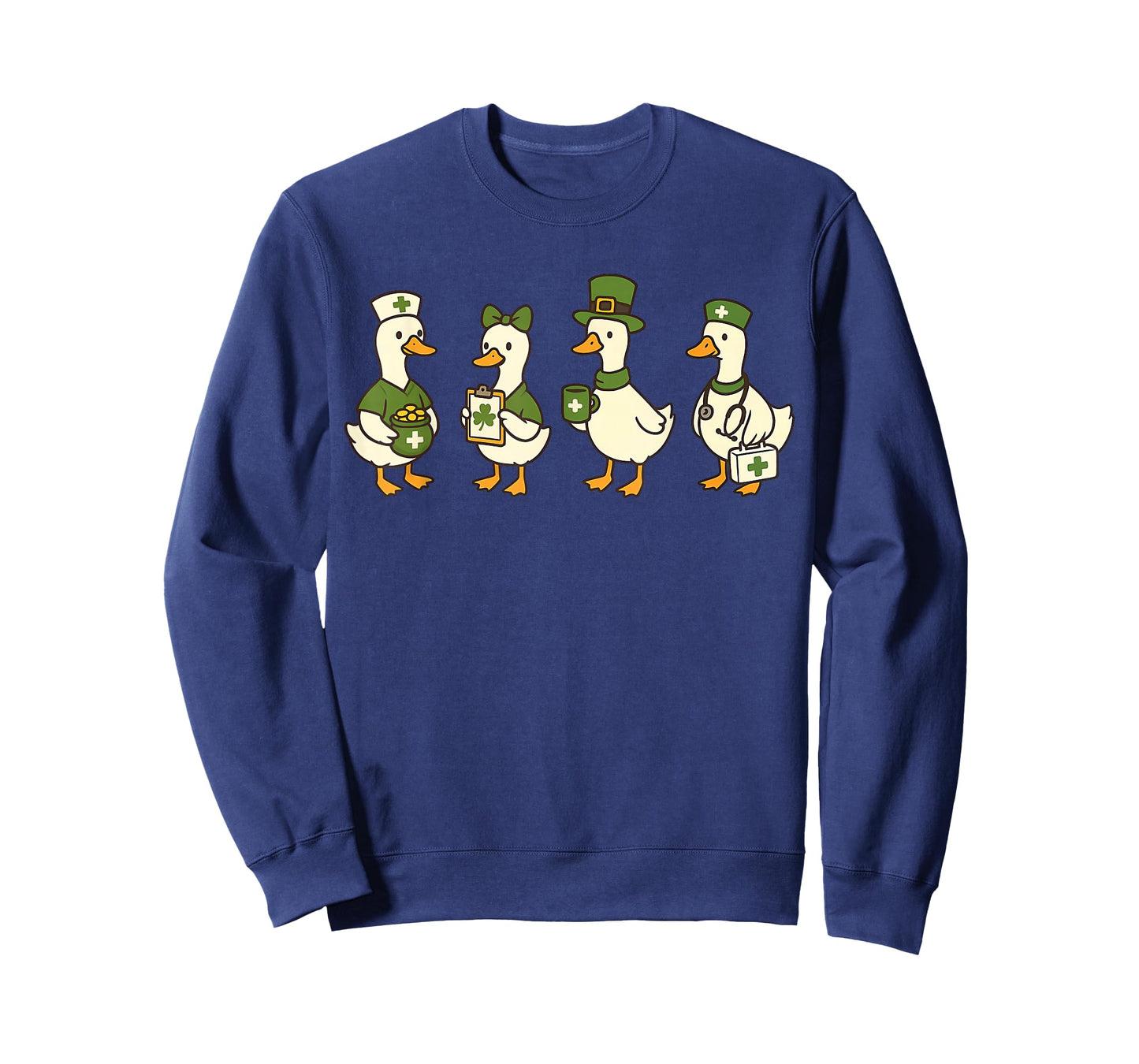 St Patricks Day Goose Registered Nurse RN Nursing Shamrock T-Shirt