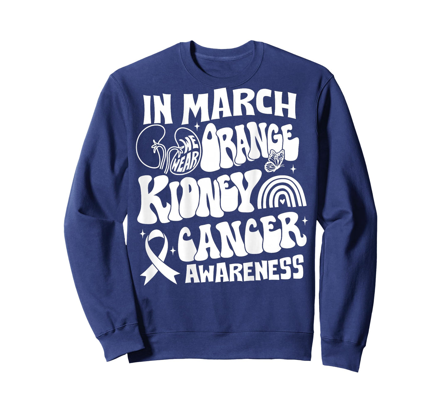 in March We Wear Orange Kidney Cancer Awareness Rainbow Tees T-Shirt