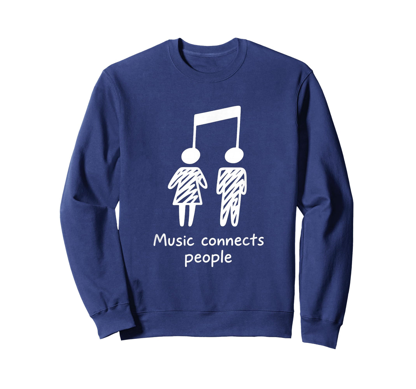 Music Connects People Music Lover Fan Minimalist Hand-Drawn T-Shirt