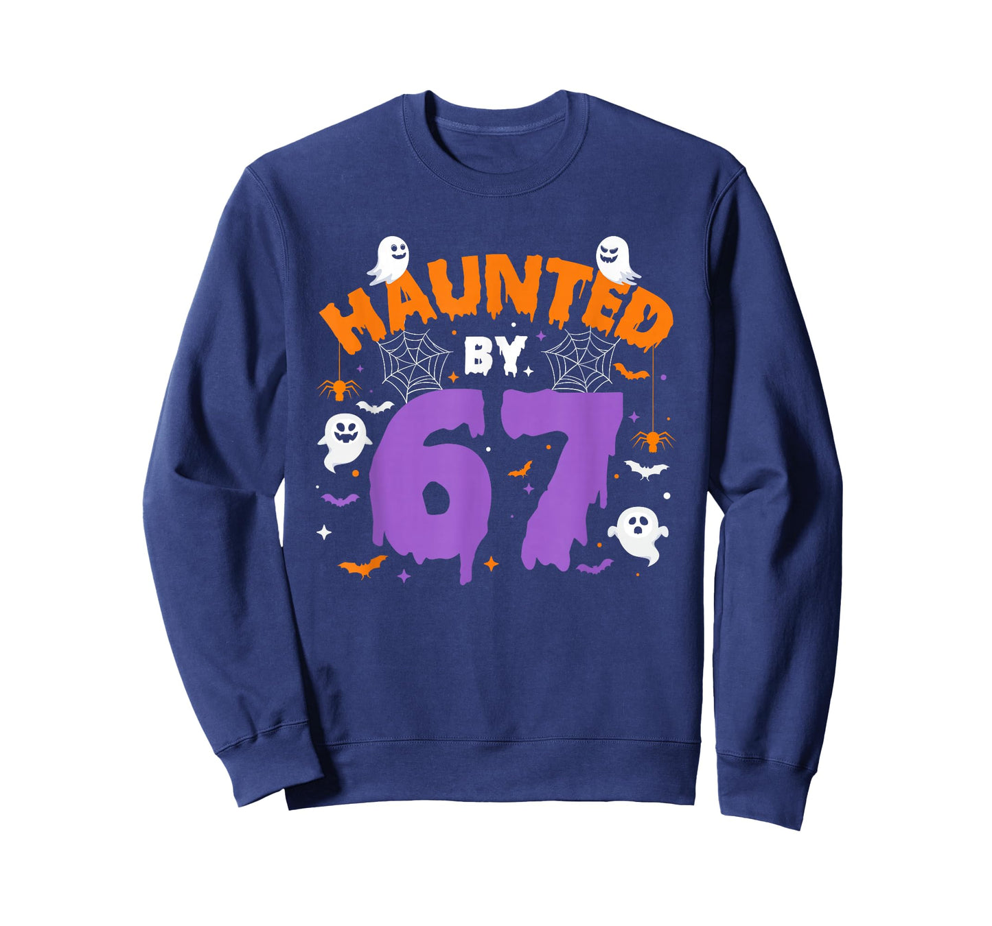 Haunted by 67 Funny Halloween Costume 6 7 Ghost Halloween T-Shirt