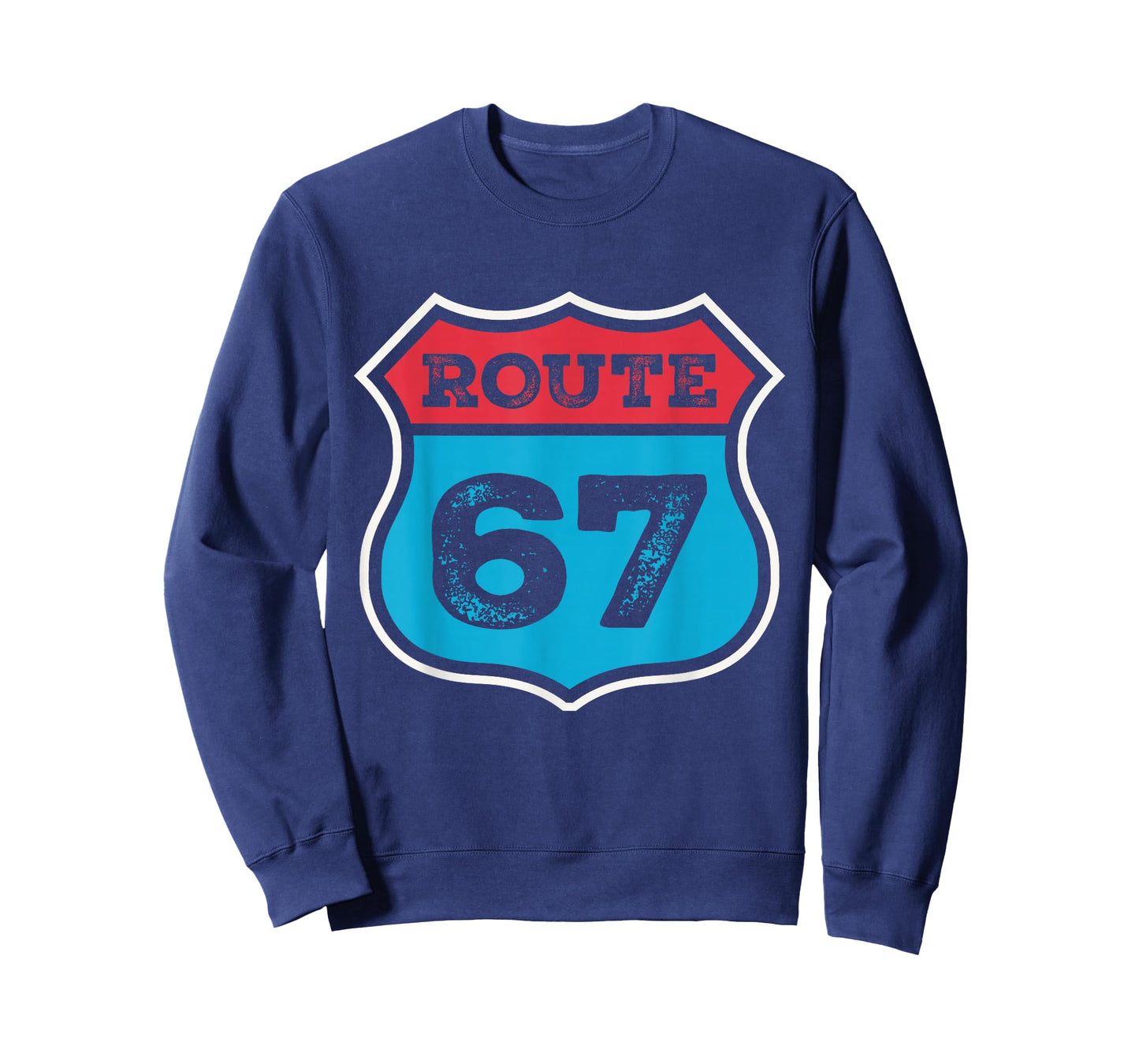 Vintage Route 67 Six Seven Meme 67th Birthday 80s 70s T-Shirt
