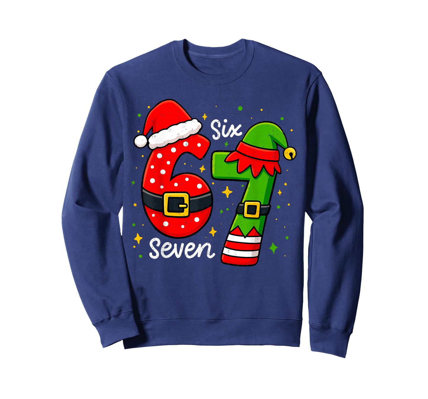 Funny 67 Meme Six Seven Christmas Xmas Holiday Kid Women Men T-Shirt