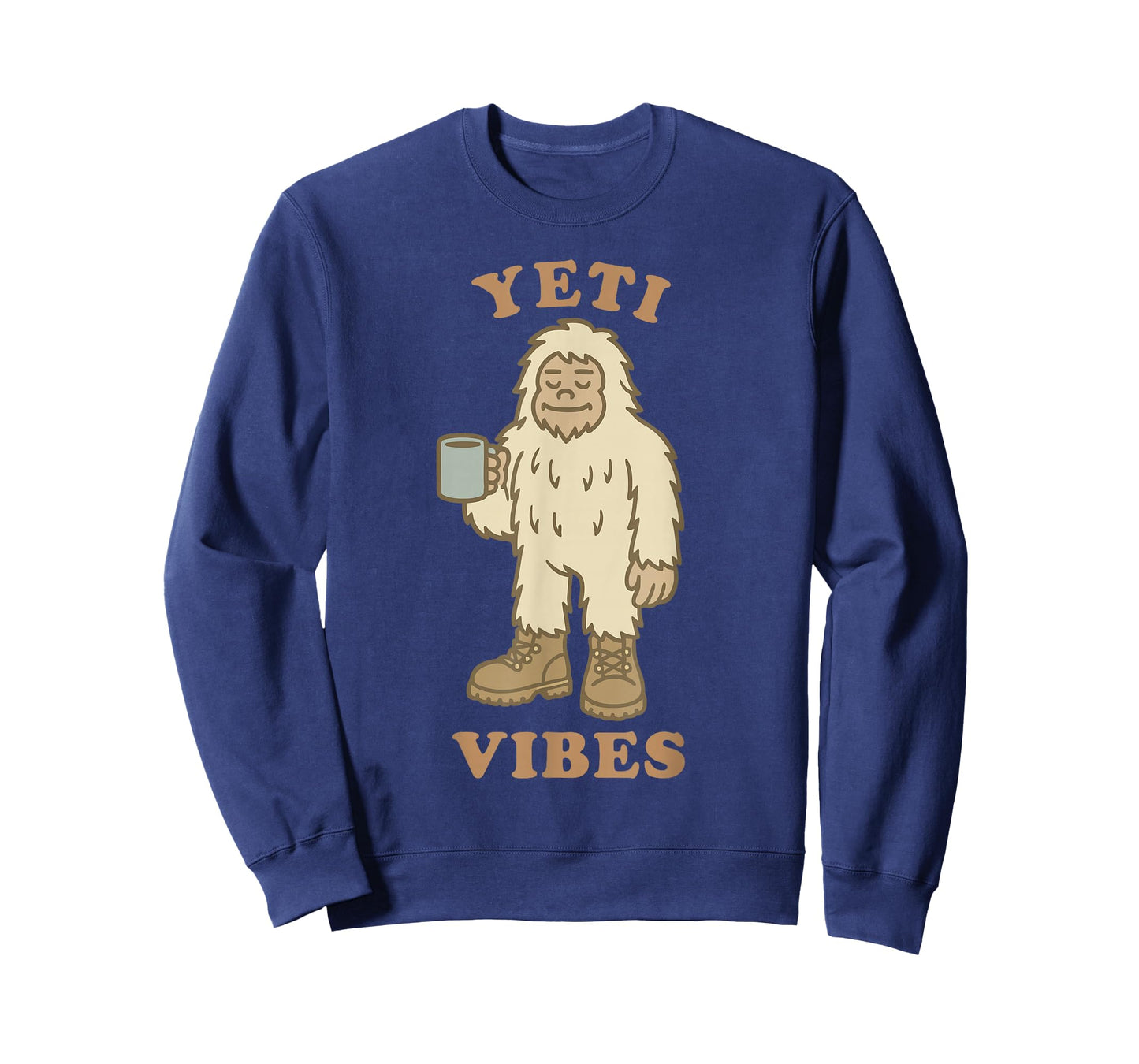 Yeti Vibes Funny Coffee Bigfoot Cryptid Winter Sasquatch T-Shirt