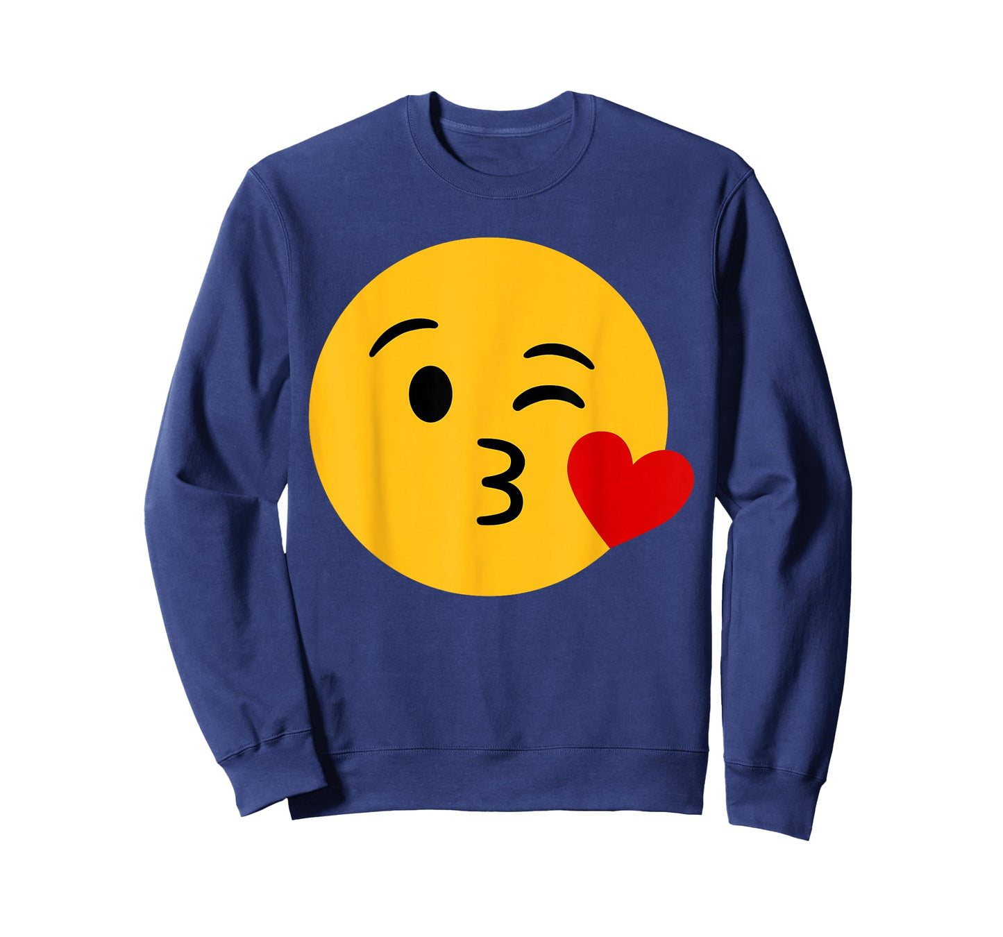 Funny Emoticon Happy Face Cute Winking Lips Blowing Kiss T-Shirt