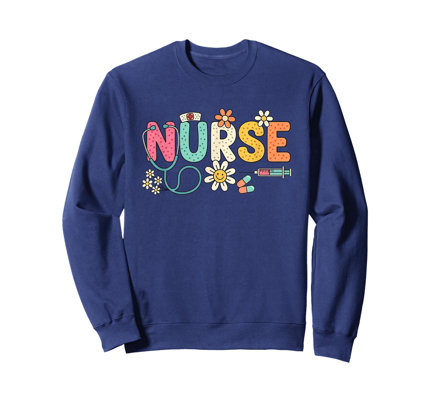 Nurse Daisy Pop, Cute Floral Nurse Design for RN LPN CNA, T-Shirt