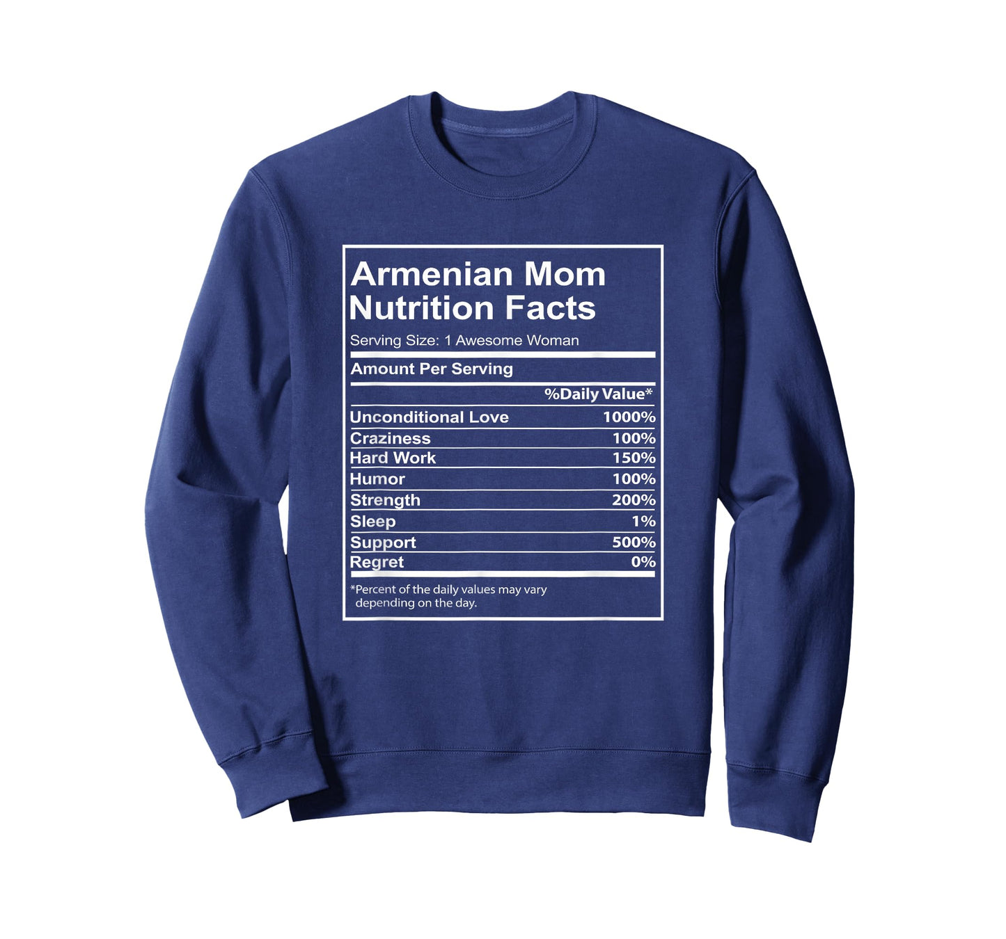 Armenian Mom Nutrition Facts Funny for Armenian Mom T-Shirt