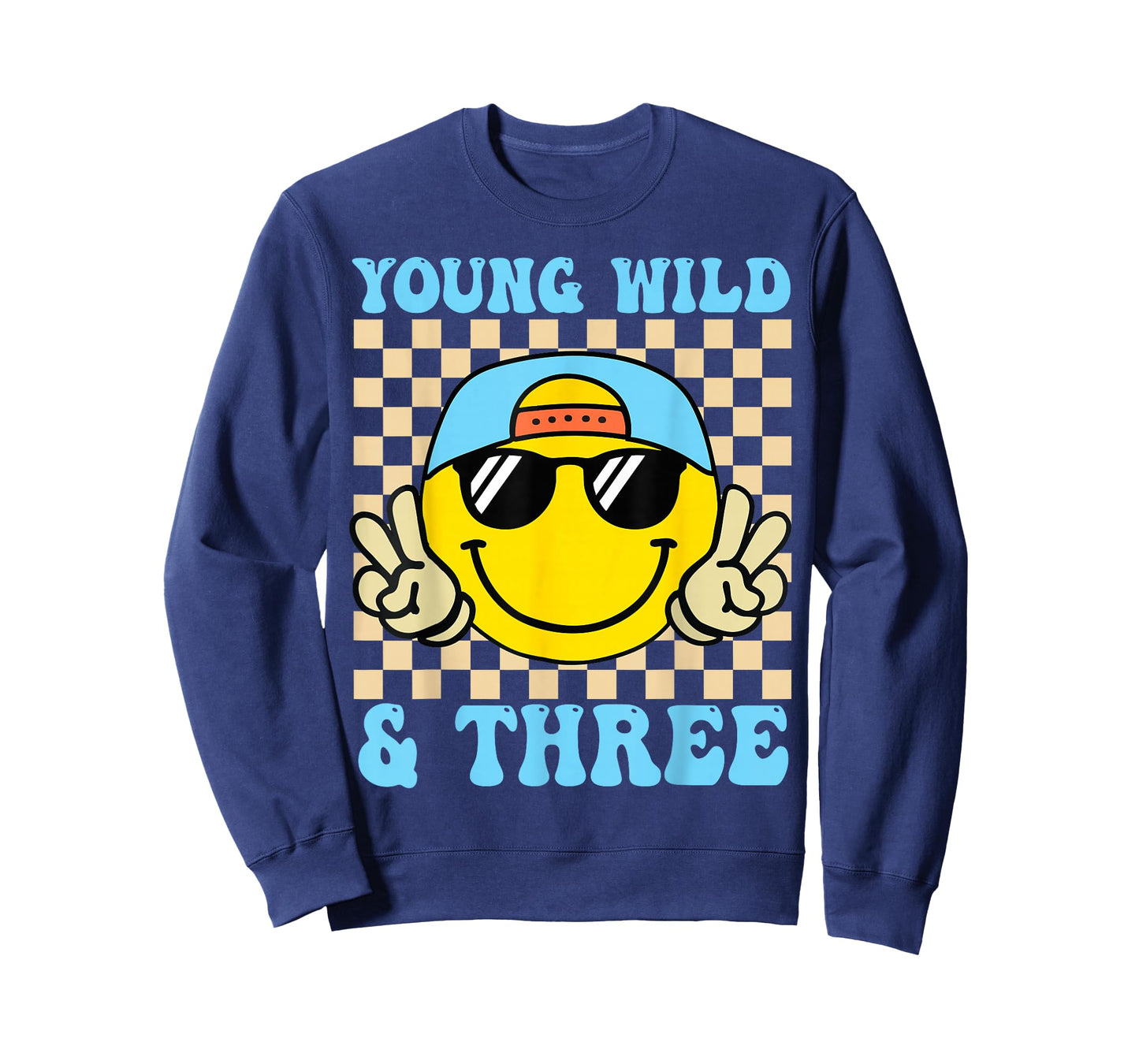 Kids Young Wild and Three 3rd Birthday Boy 3 Year Old T-Shirt