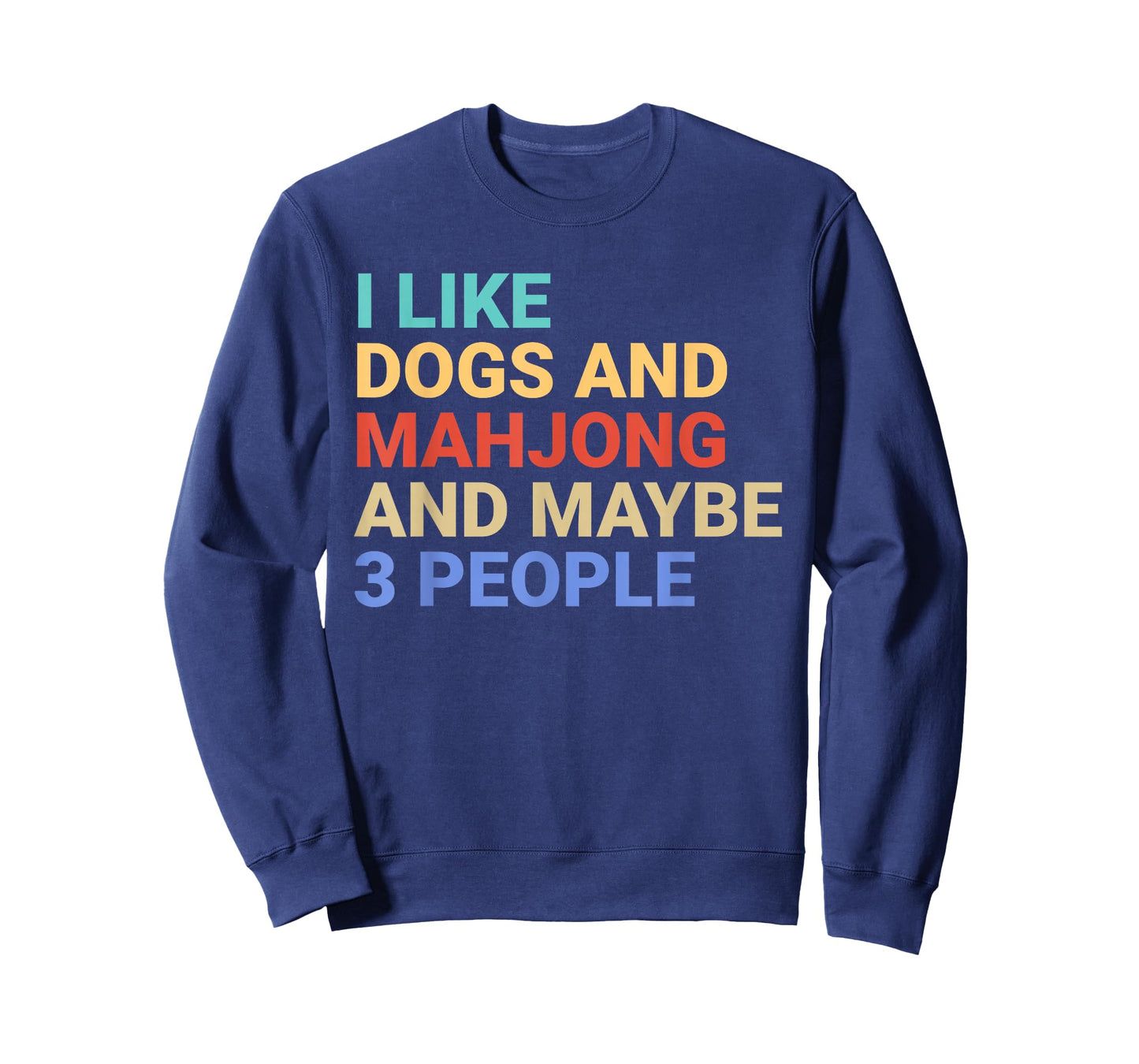 Retro I Like Dogs and Mahjong Lover Funny T-Shirt