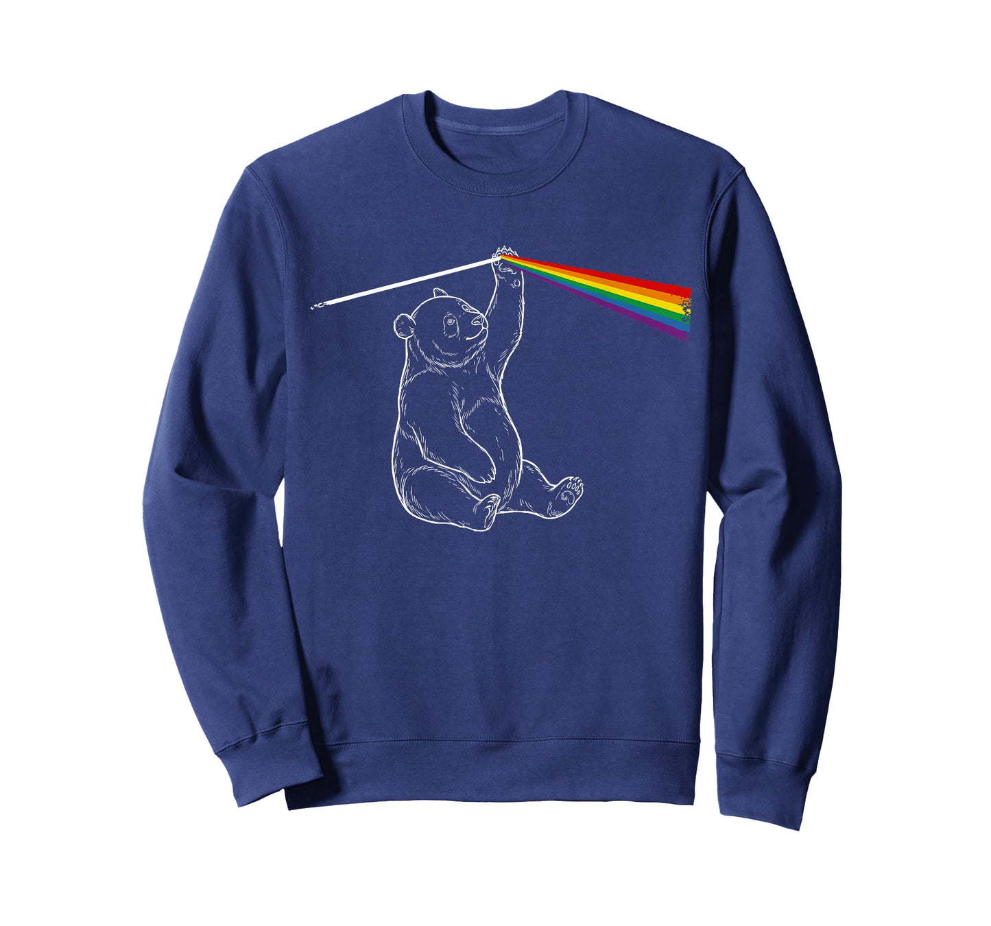 Playing with Light Panda Rainbow Men Kids Women T-Shirt