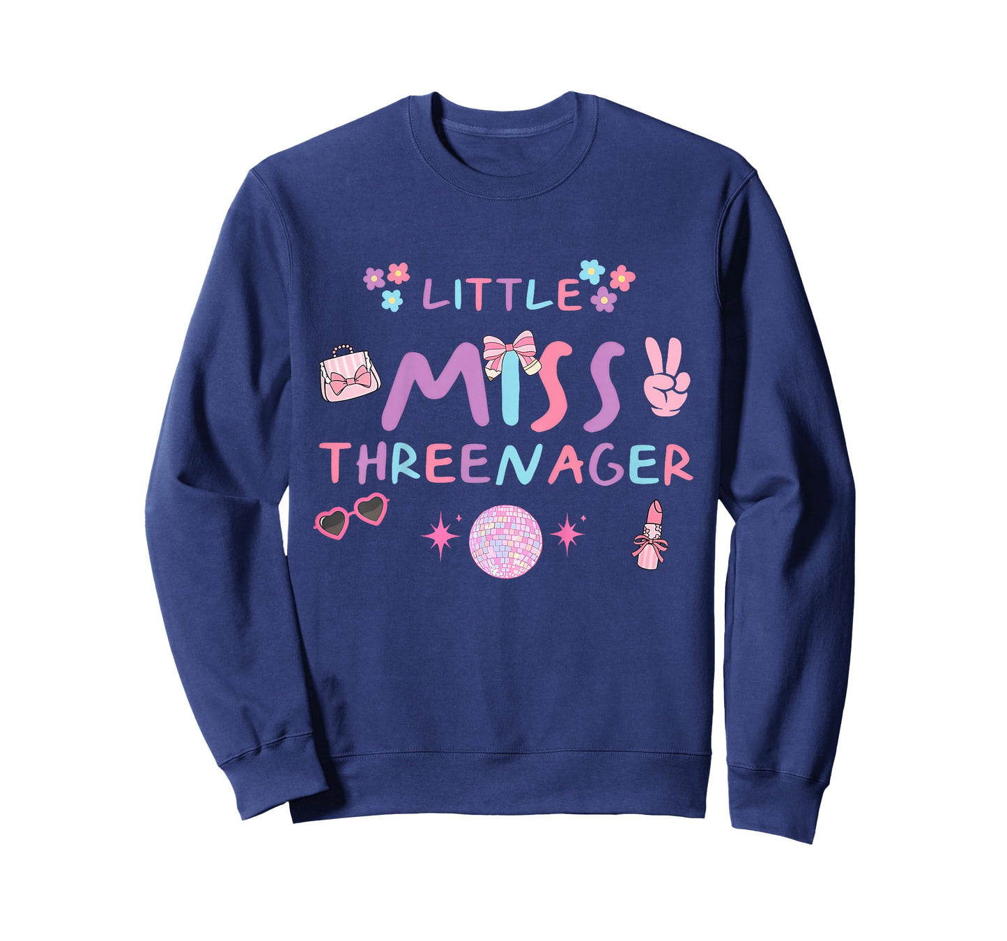 Funny Threenager Happy 3rd Bday Party Gifts 3 Years Old Girl T-Shirt