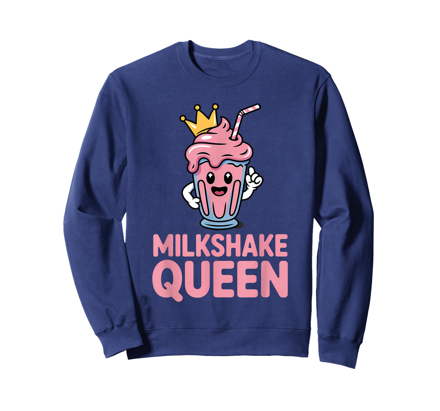 Milkshake Queen Cute Kawaii Ice Cream Straw Crown T-Shirt