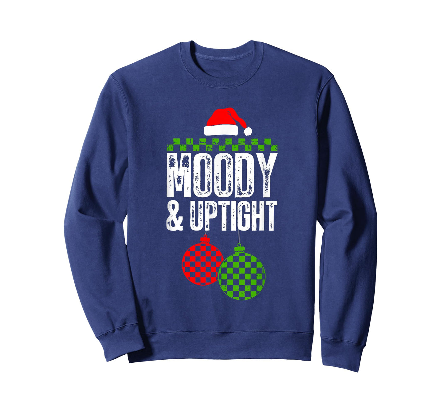 Retro Merry and Bright Moody and Uptight Couples Christmas T-Shirt