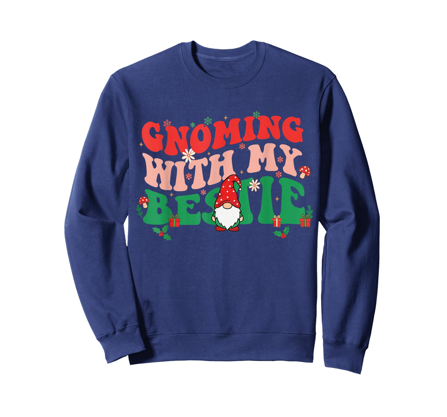 Gnome Twinning with My Bestie Funny Matching Christmas T-Shirt