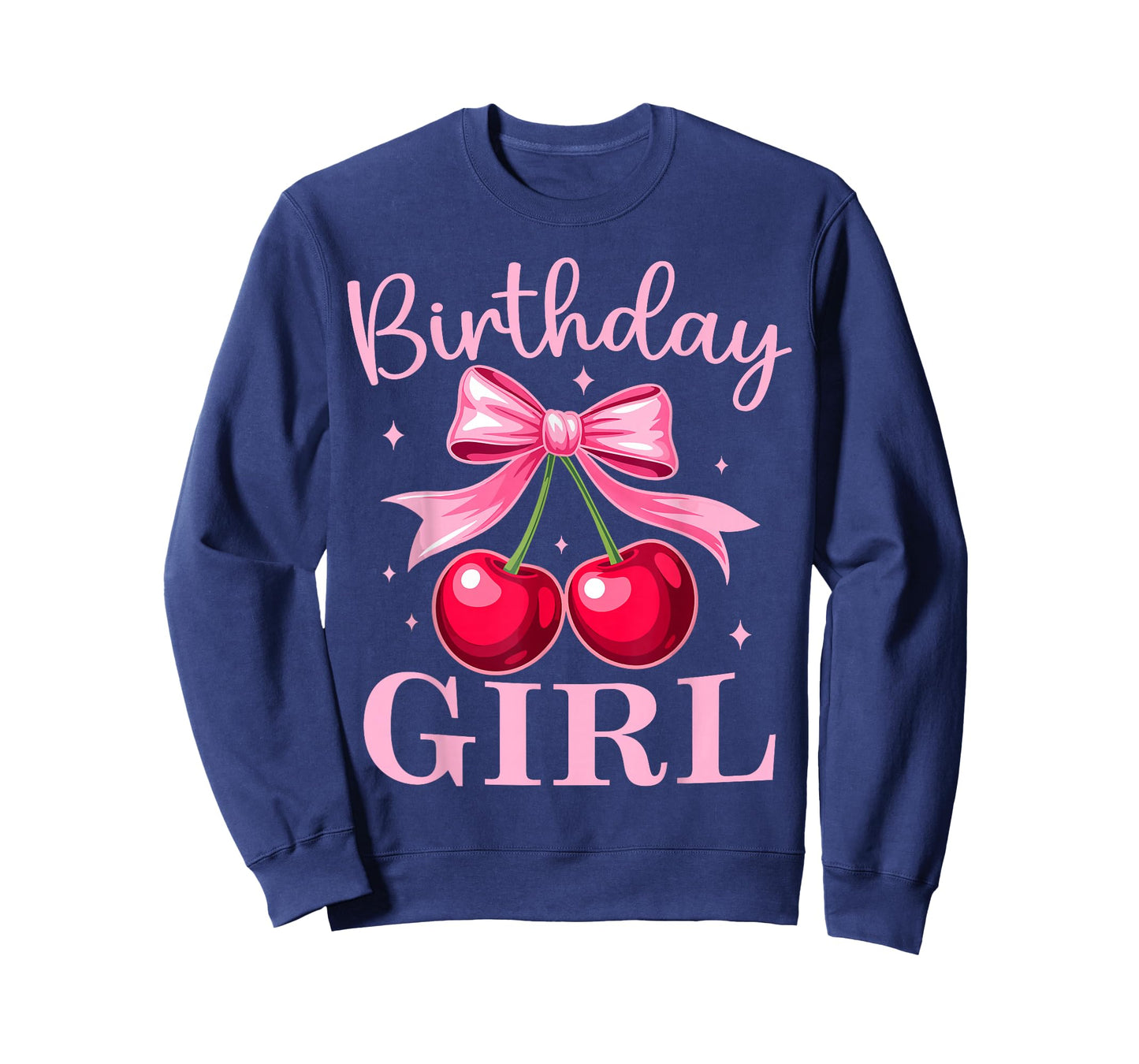 Birthday Girl Coquette Bow Cherry Birthday Girls Women T-Shirt