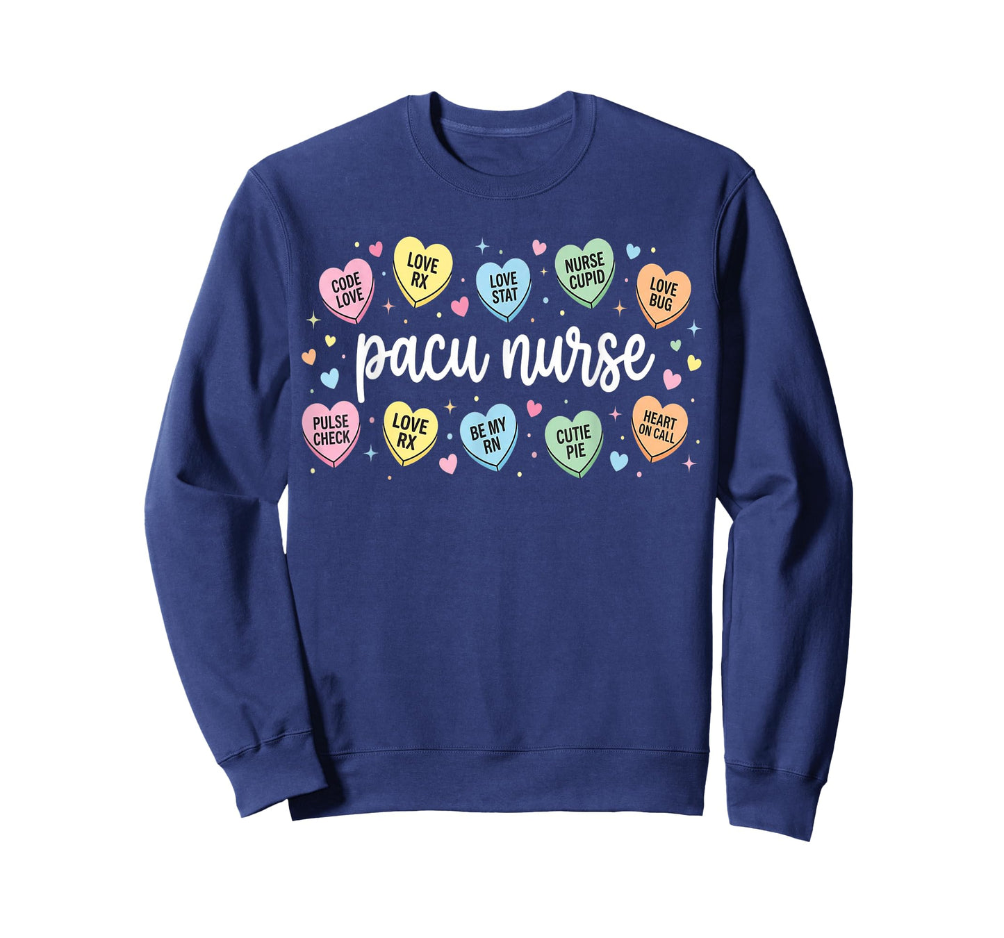 Nurses Heart Pacu Valentine Post Anesthesia Care Unit Nurse T-Shirt