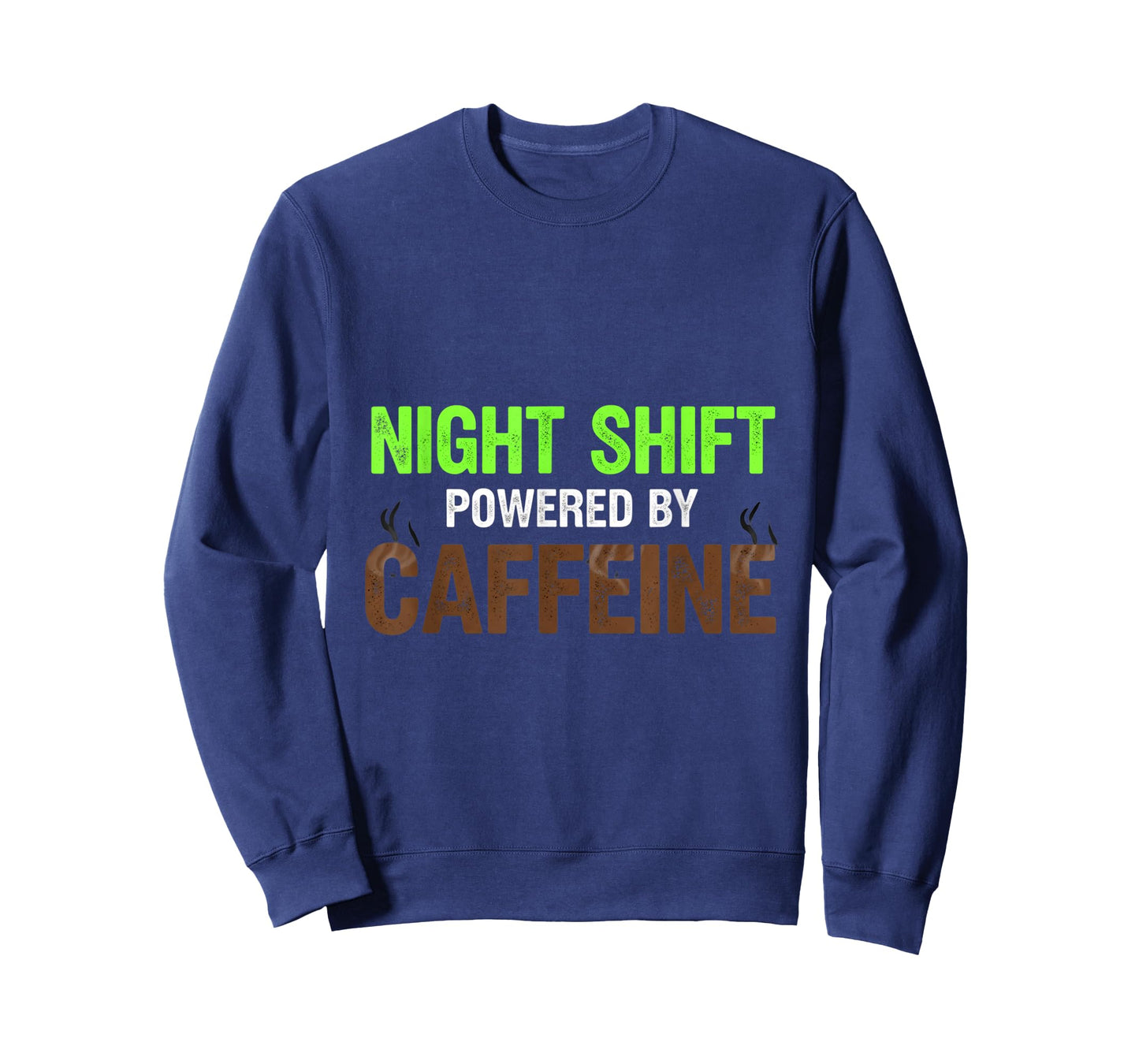 Nights Shift Powered by Caffeine Funny Nurse Medical RN T-Shirt