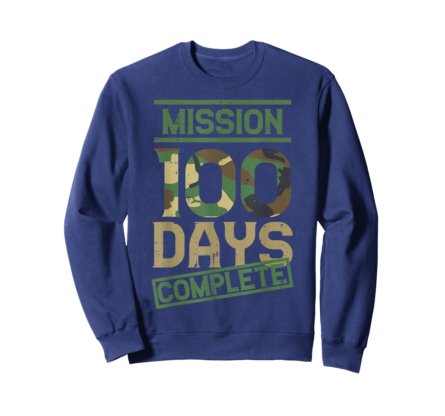 Mission 100 Days of School Complete Camo 100th Day Boys Kids T-Shirt