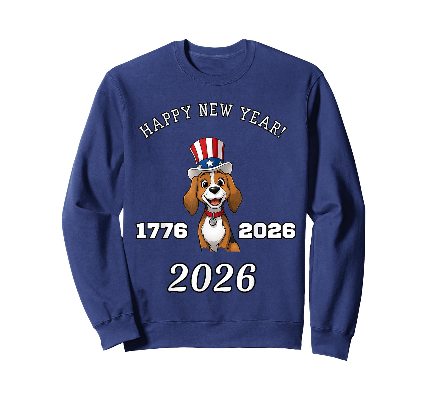 Happy New Year Beagle Dog 250th 1776 to 2026 T-Shirt