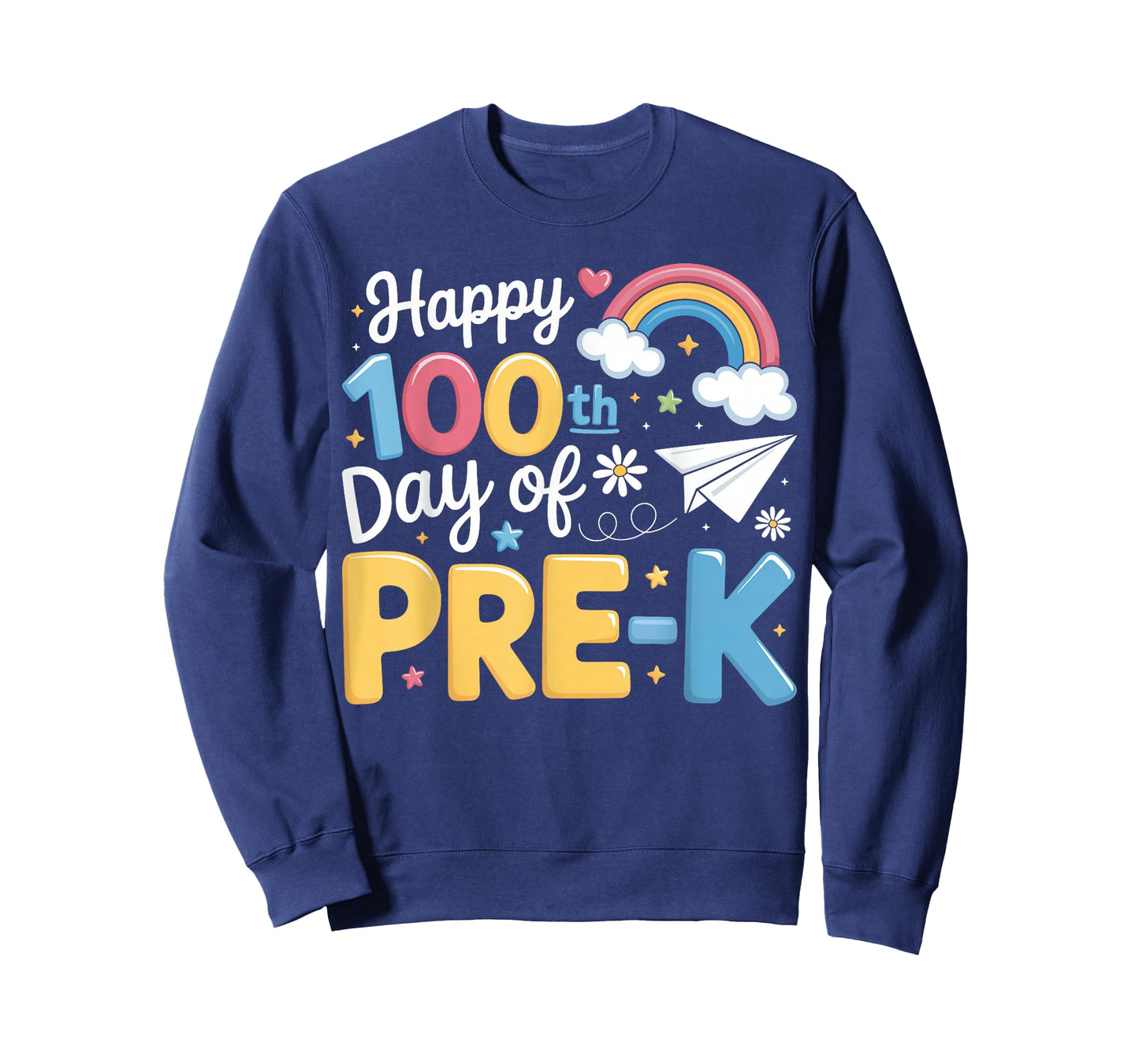 Happy 100th Day of Pre-K Teacher Boys Girls 100 Days School T-Shirt