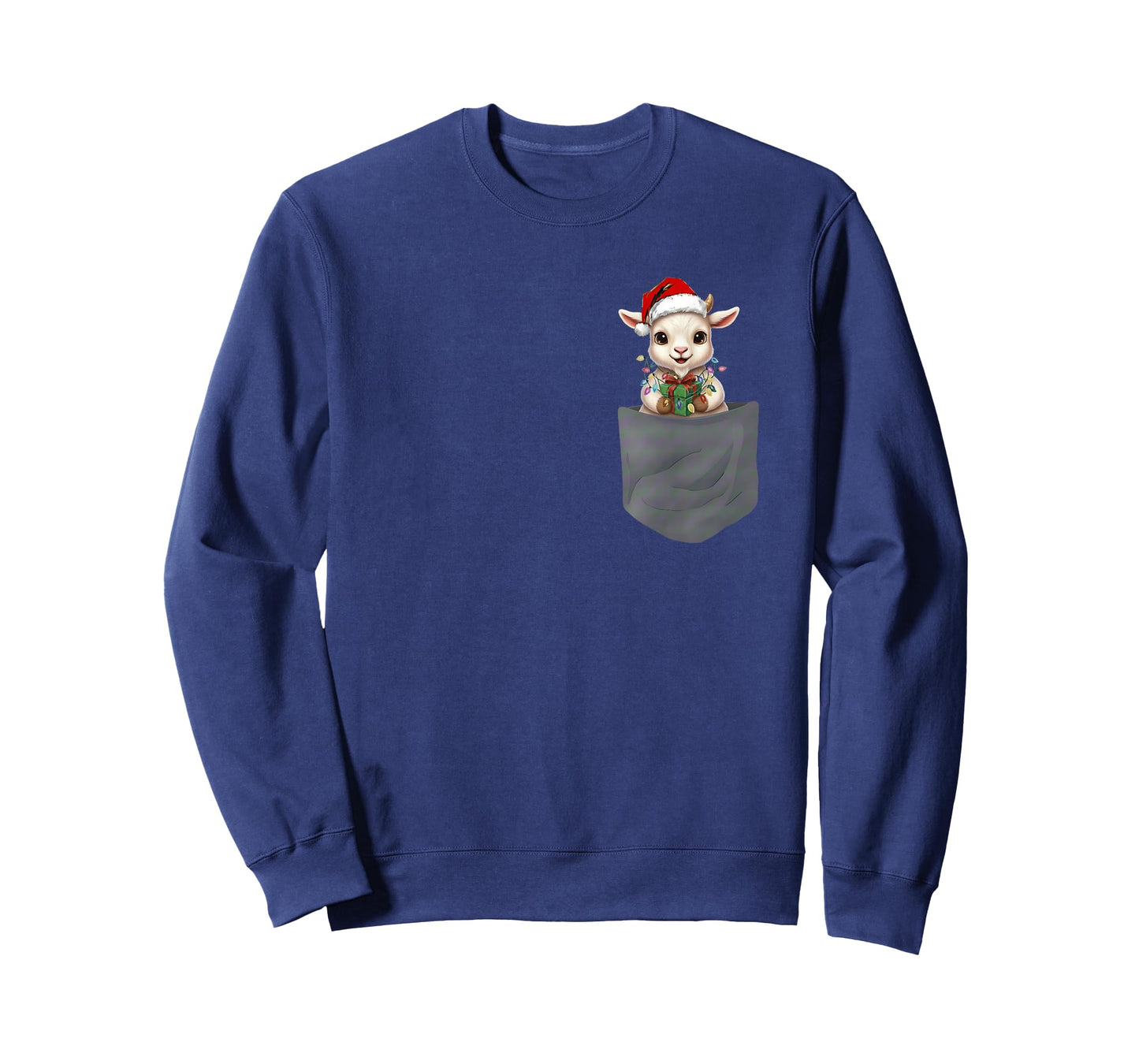 Goat in A Pocket Funny Xmas Goat Lover Family Matching T-Shirt
