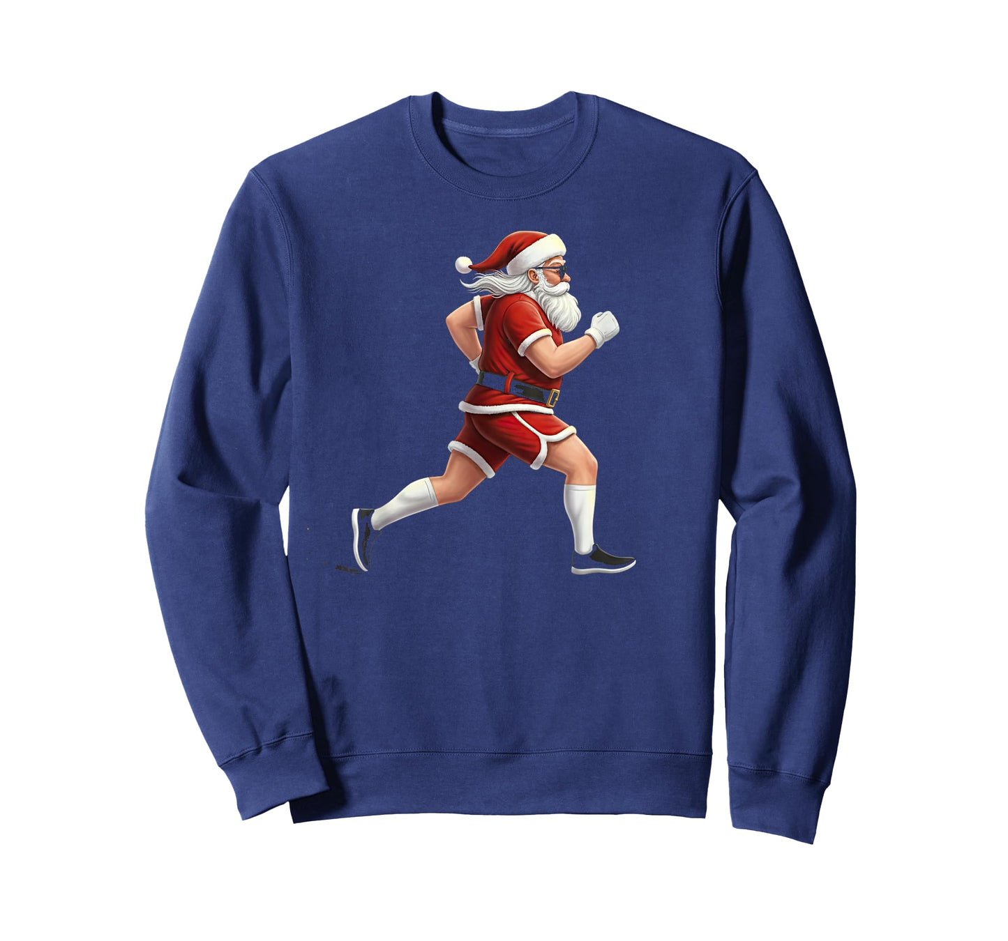 Running Santa Christmas Graphic Runner Run Marathon 5k 10k T-Shirt